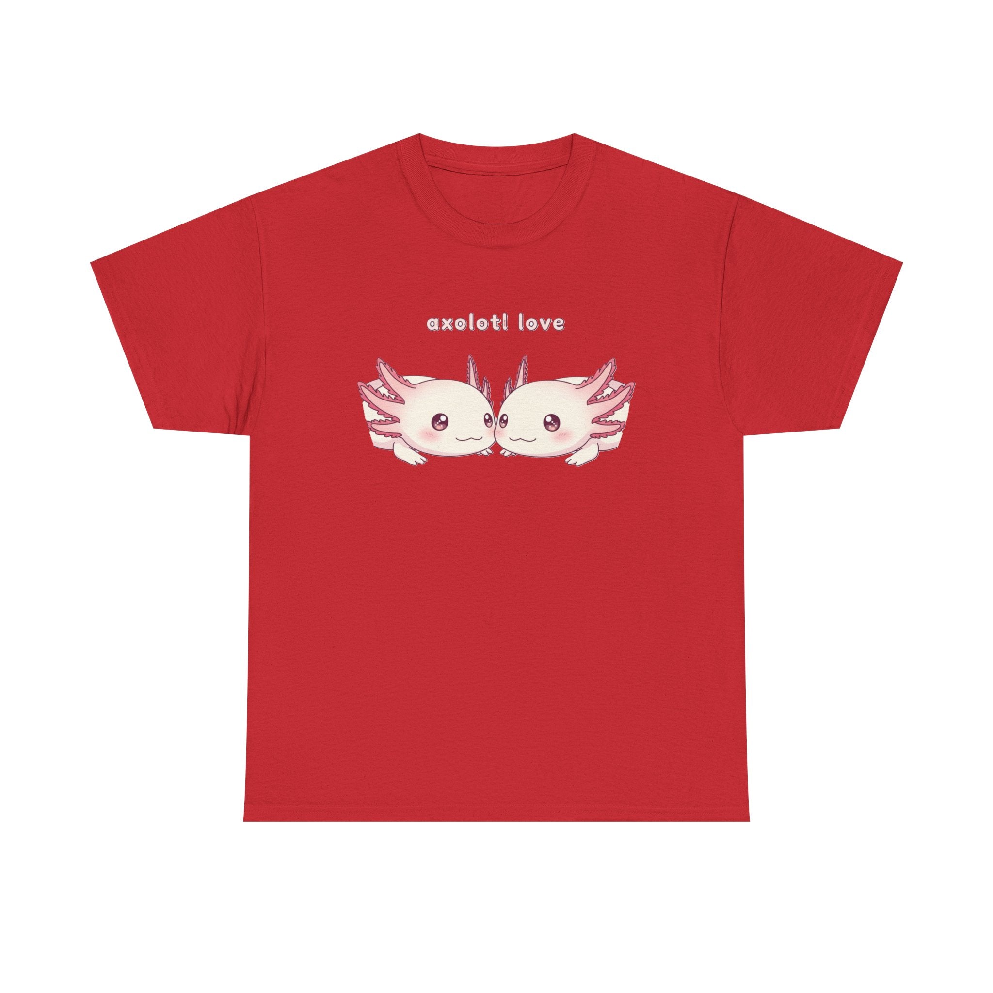 Axolotl Love T-Shirt — Cute Kissing Axolotls Graphic Tee - Adult