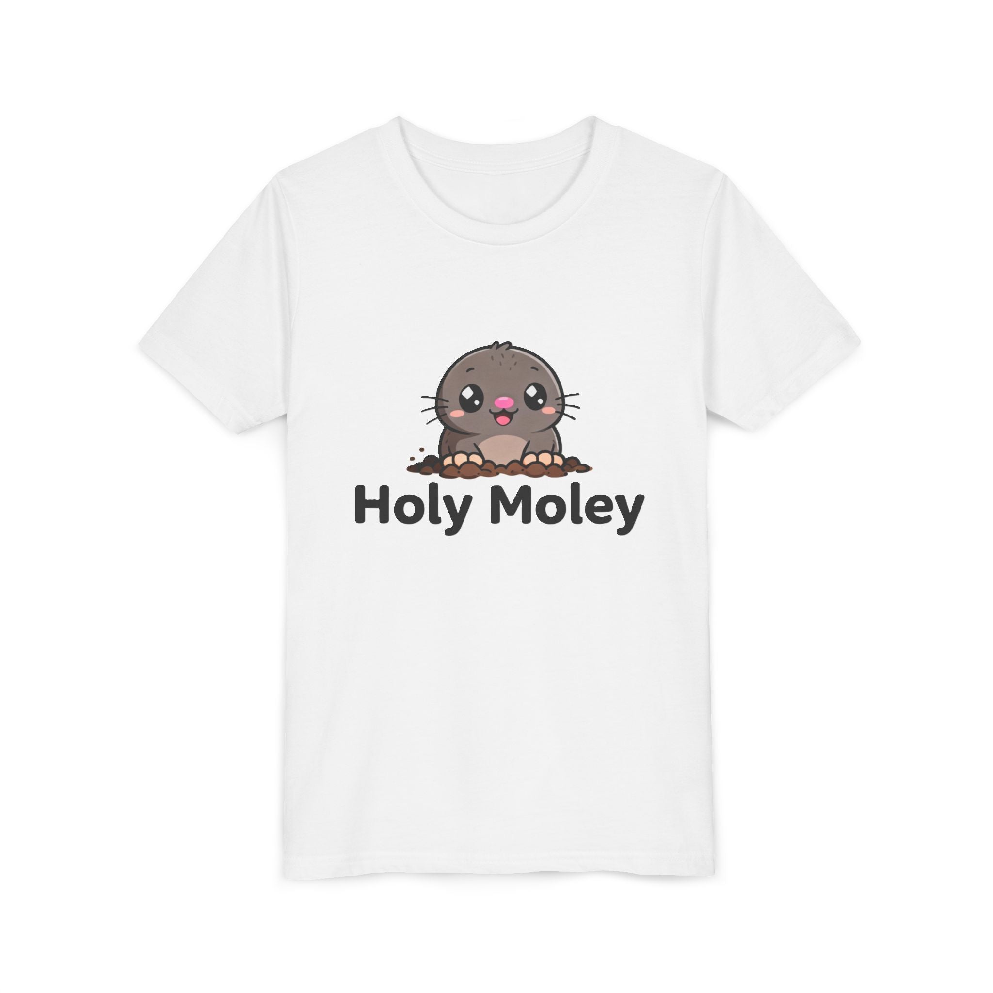 Youth Tee — Cute 'Holy Moley' Mole Kids T‑Shirt (Playful Animal Pun)