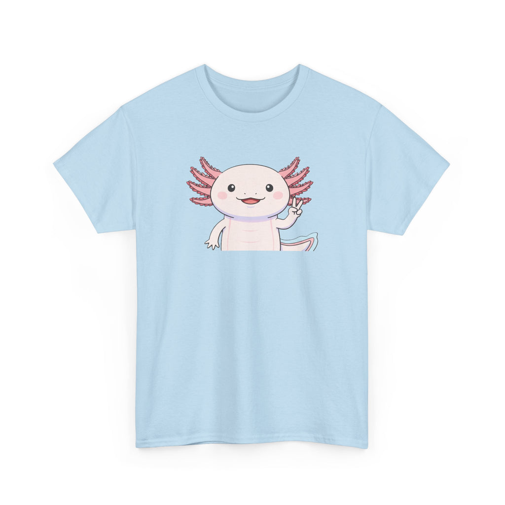 Axolotl Cute Cartoon T‑Shirt — Adorable Pink Axolotl Graphic Tee - Adult