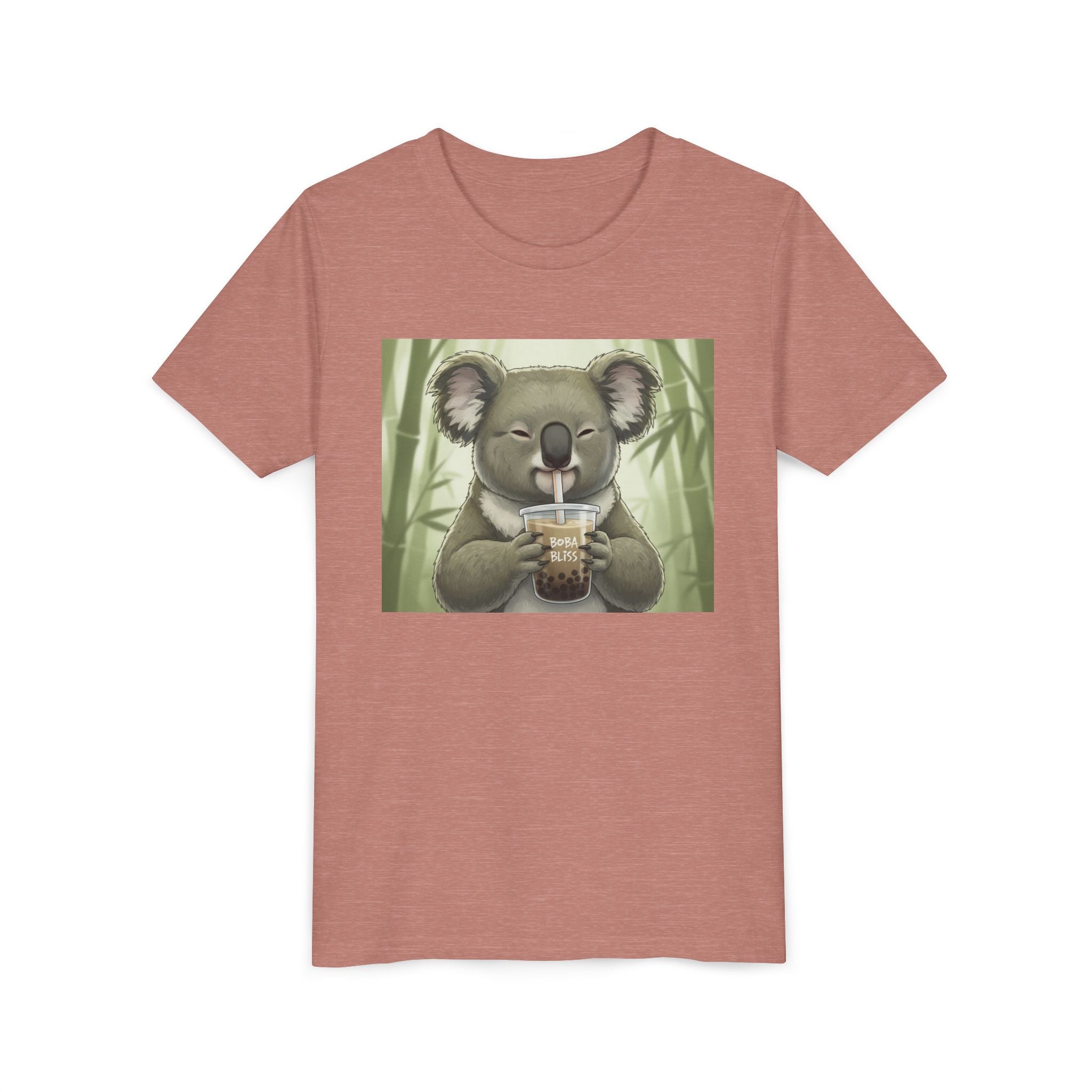Kids Koala Boba Tea Time T‑Shirt — Cute Koala Drinking Bubble Tea Youth Tee - Kids