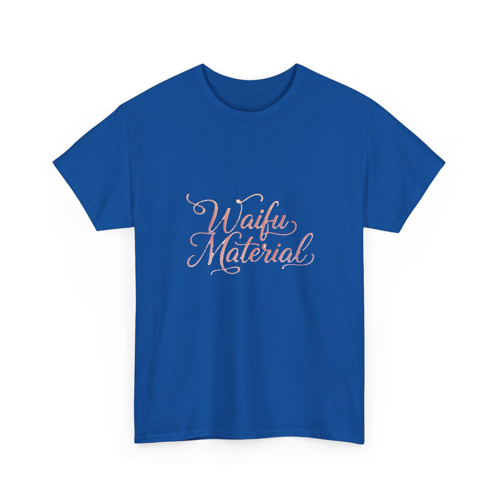 Waifu Material T-Shirt — Cute Pastel Script Anime Fan Tee - Adult