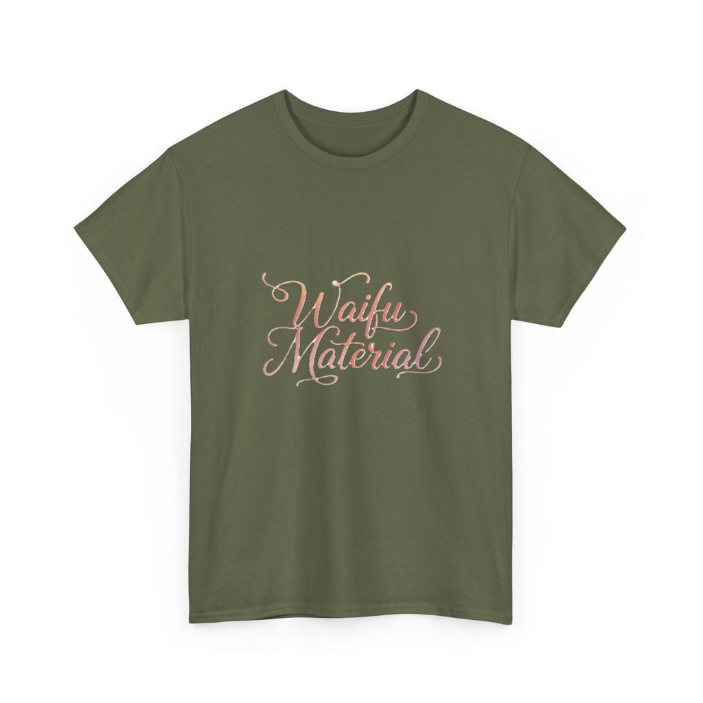 Waifu Material T-Shirt — Cute Pastel Script Anime Fan Tee - Adult