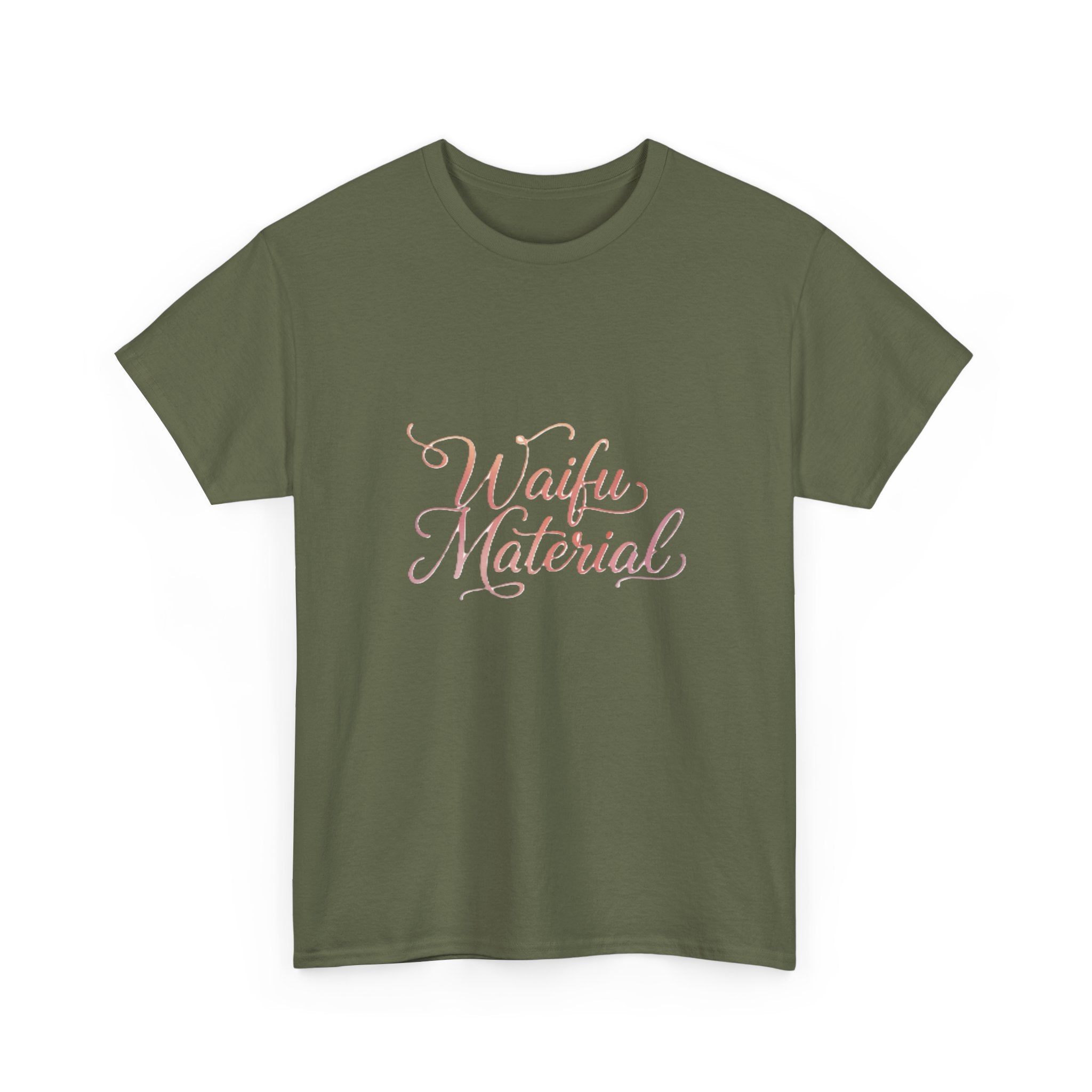 Waifu Material T-Shirt — Cute Pastel Script Anime Fan Tee - Adult