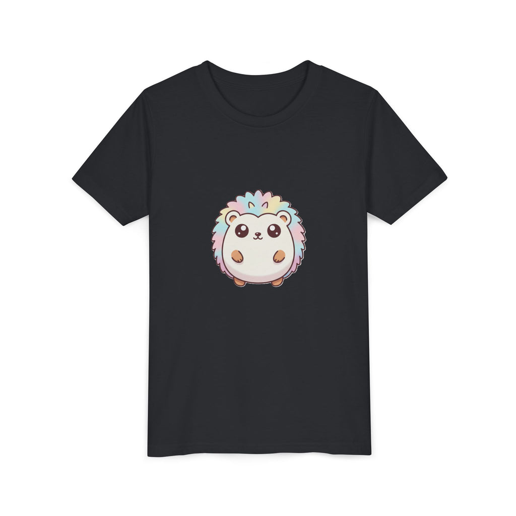 Kids Rainbow Hedgehog T‑Shirt — Cute Pastel Animal Youth Tee