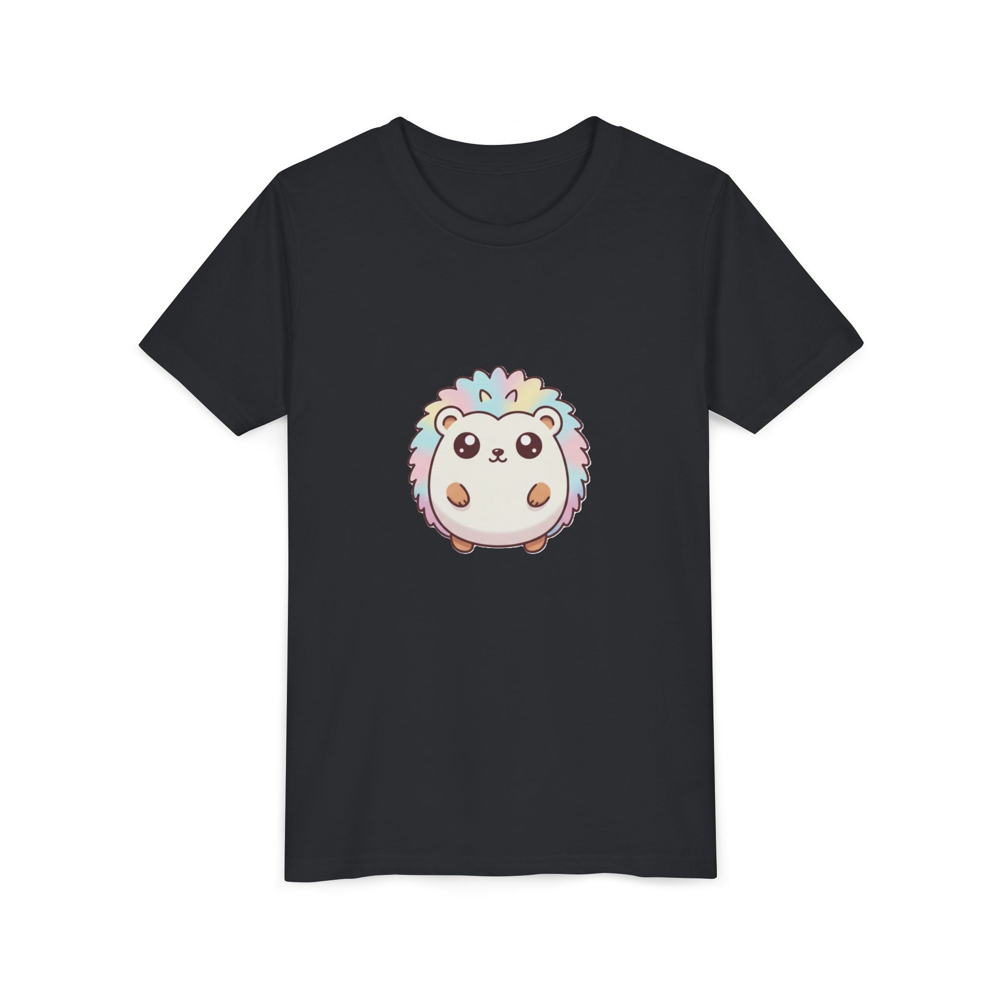 Kids Rainbow Hedgehog T‑Shirt — Cute Pastel Animal Youth Tee