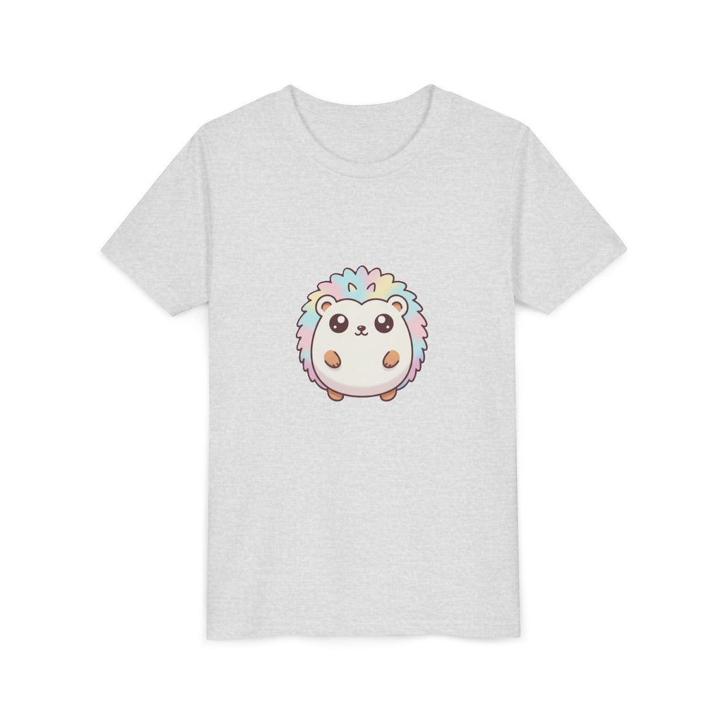 Kids Rainbow Hedgehog T‑Shirt — Cute Pastel Animal Youth Tee