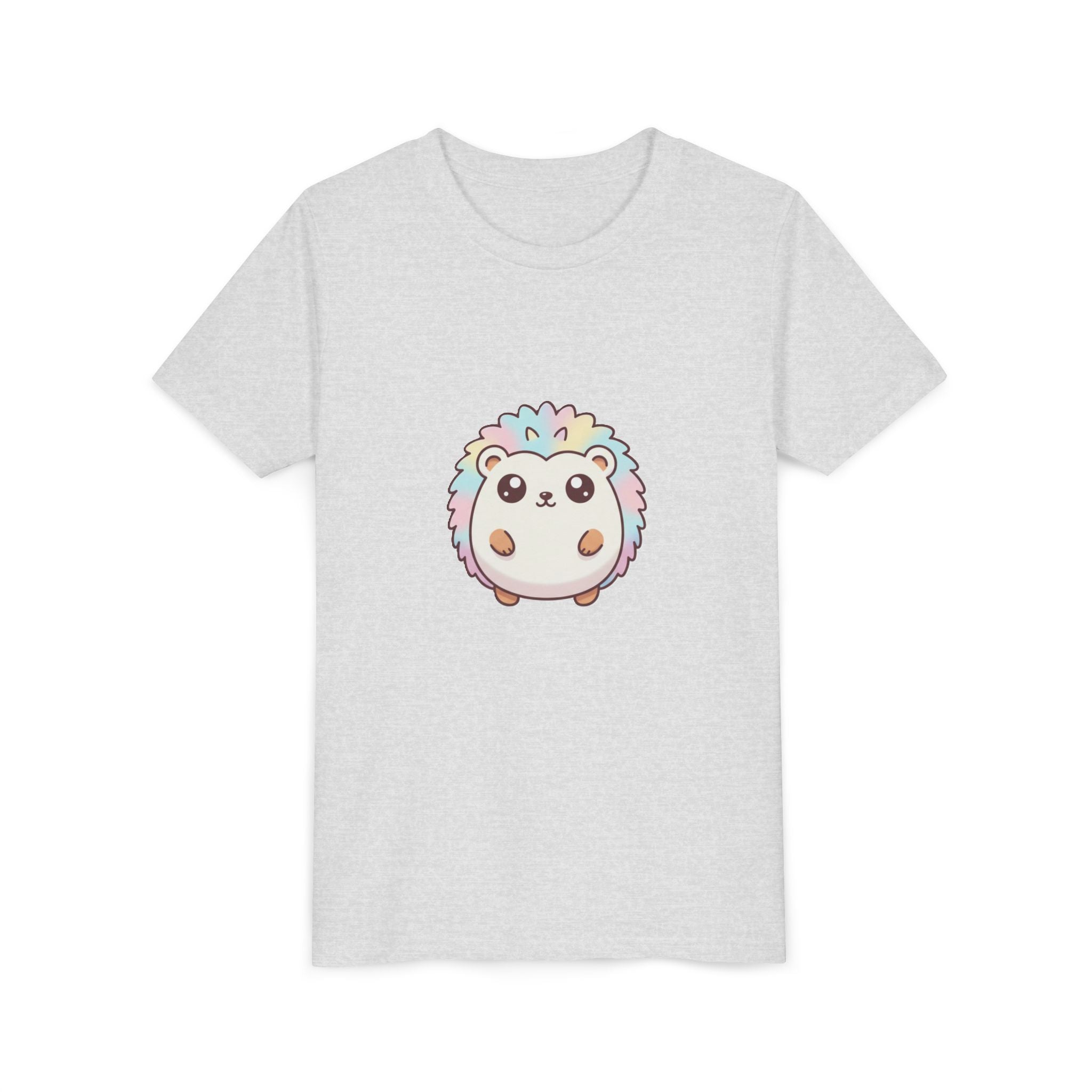 Kids Rainbow Hedgehog T‑Shirt — Cute Pastel Animal Youth Tee
