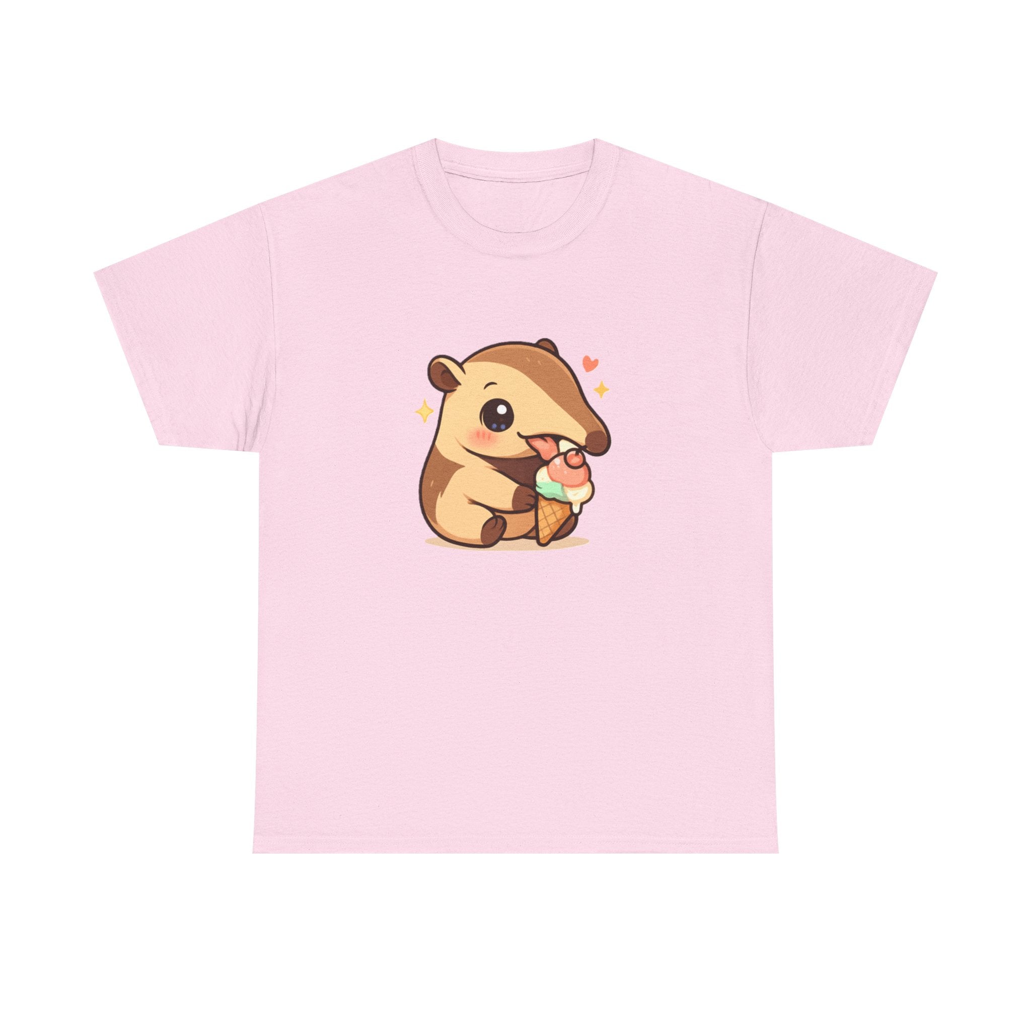 Cute Anteater Eating Ice Cream T-Shirt — Kawaii Animal Tee - Adult