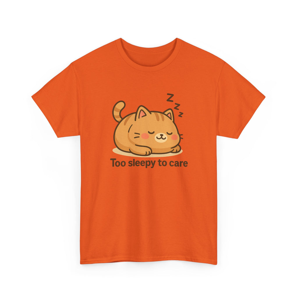 Too Sleepy to Care Cat T-Shirt - Adult