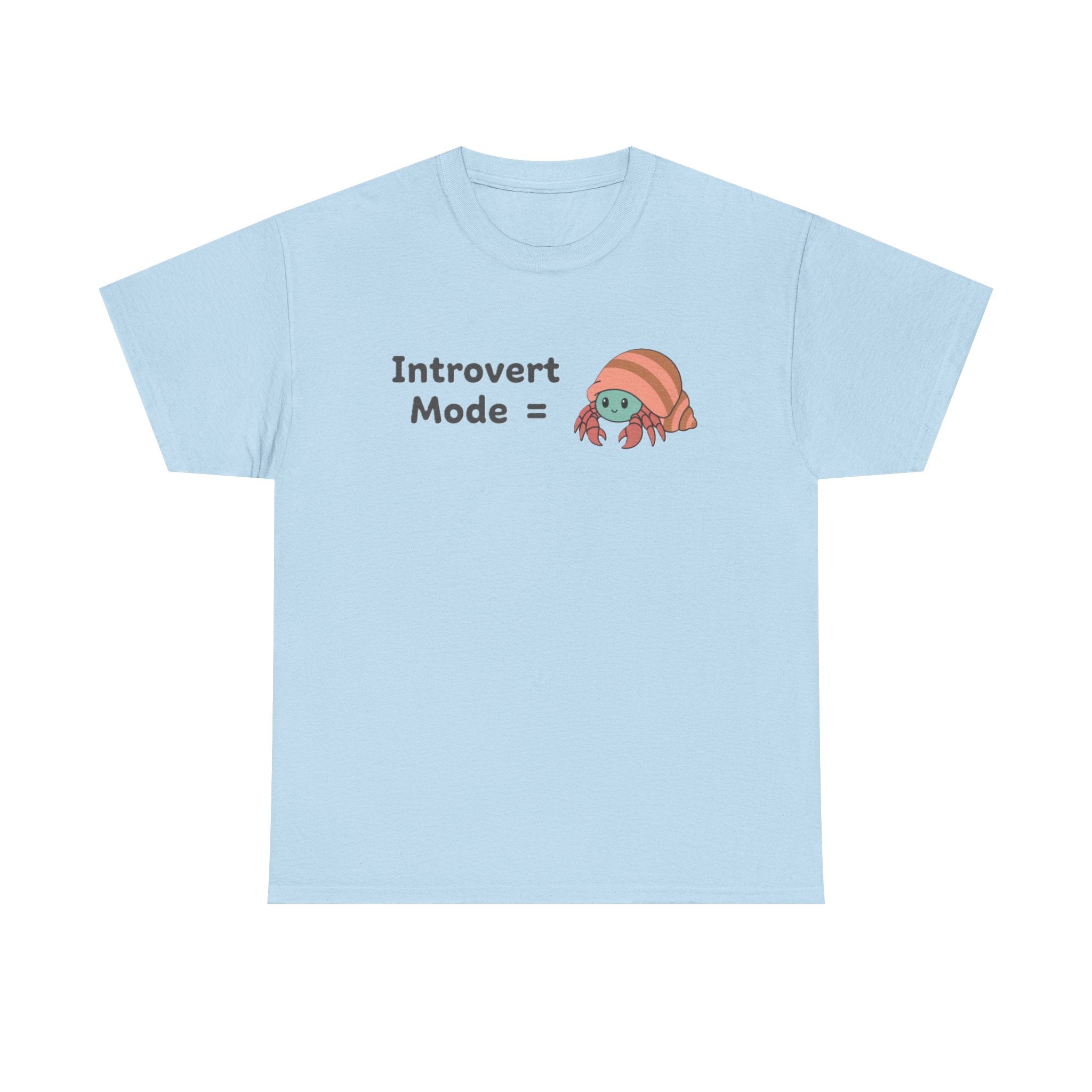 Introvert Mode T-Shirt — Cute Hermit Crab Graphic Tee - Adult