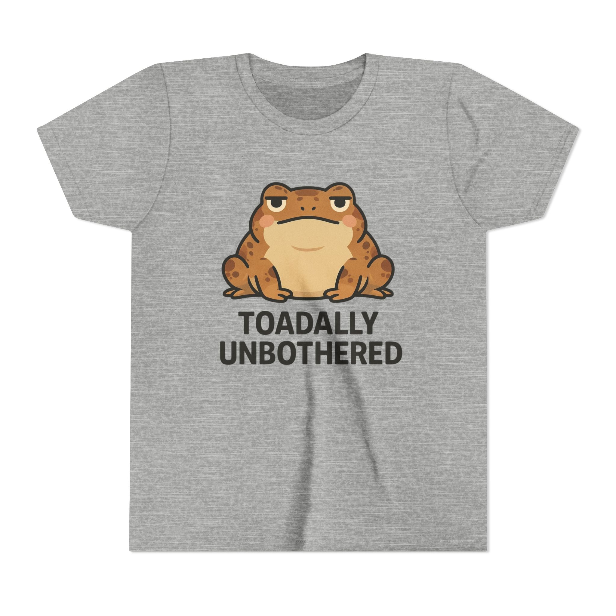 Youth Tee — 'Toadally Unbothered' Cute Frog Graphic Shirt for Kids