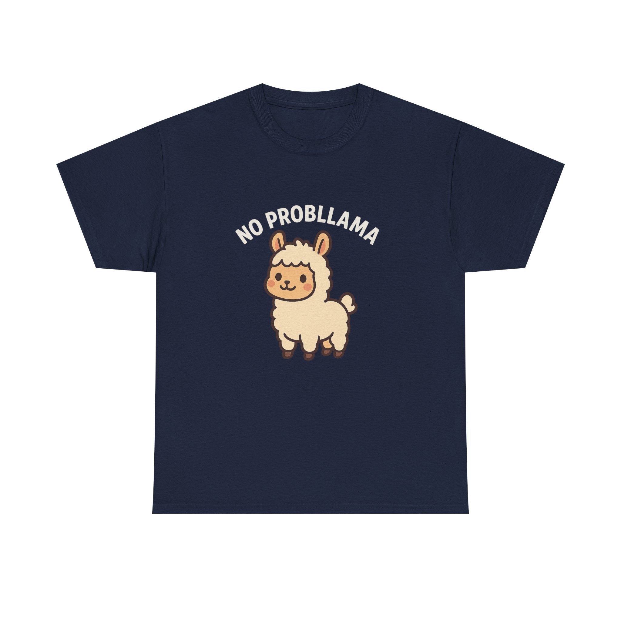 T‑Shirt — Cute “No Probllama” Llama Graphic Tee - Adult
