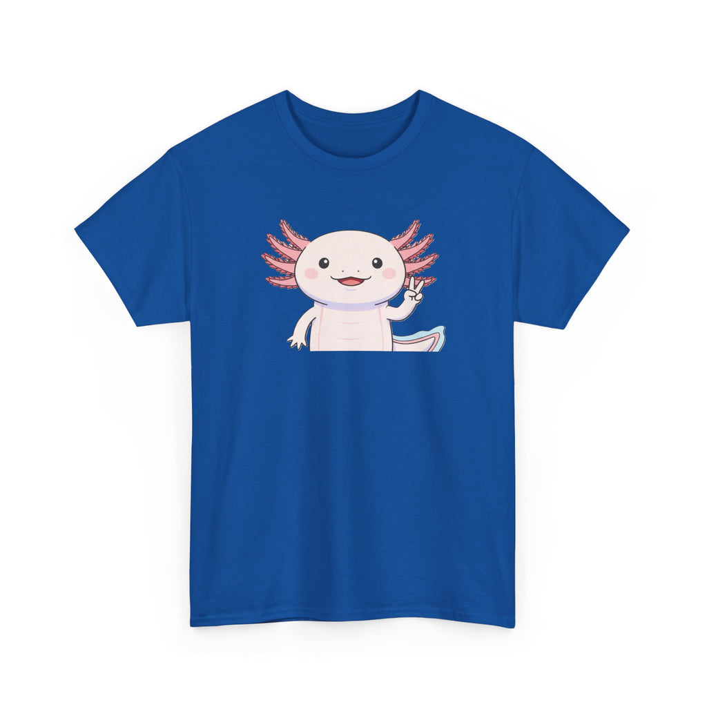 Axolotl Cute Cartoon T‑Shirt — Adorable Pink Axolotl Graphic Tee - Adult