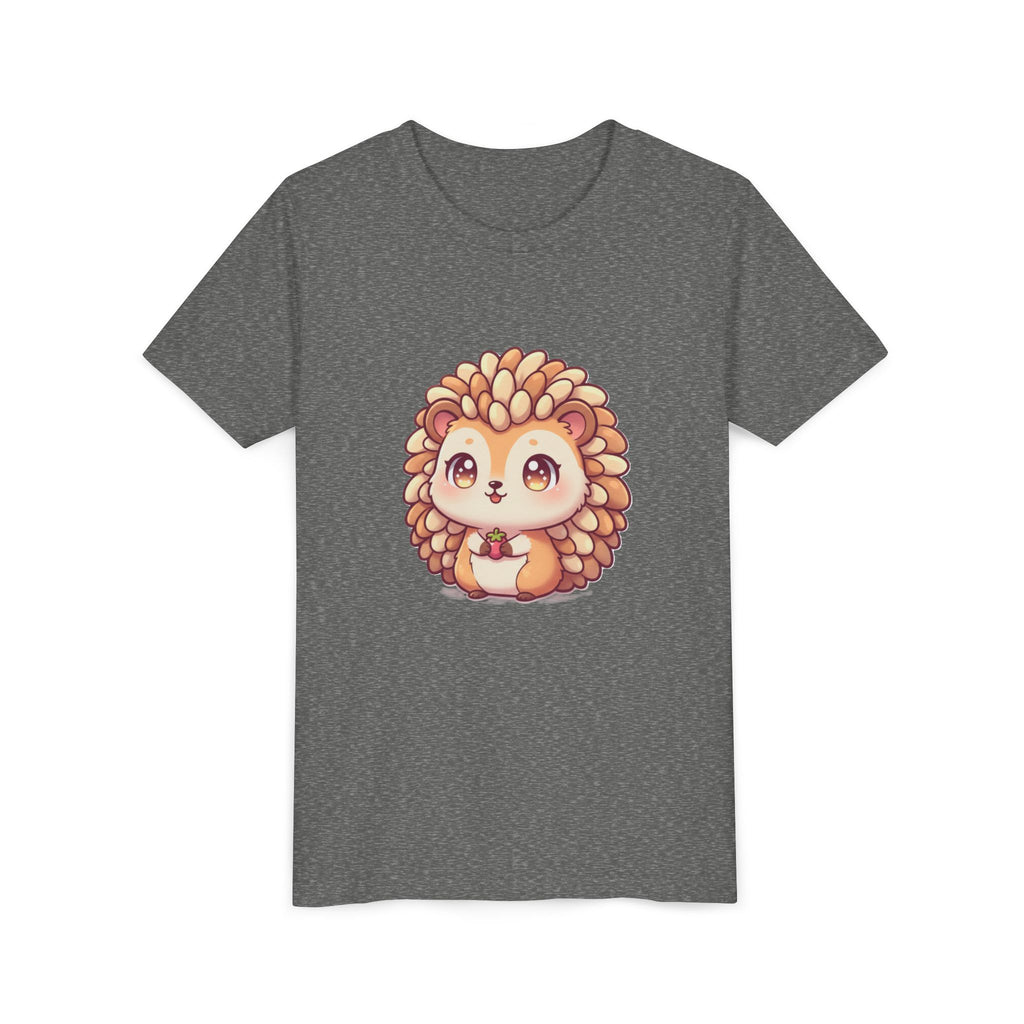 Cute Hedgehog Youth Tee — Adorable Cartoon Woodland Animal Kids Shirt