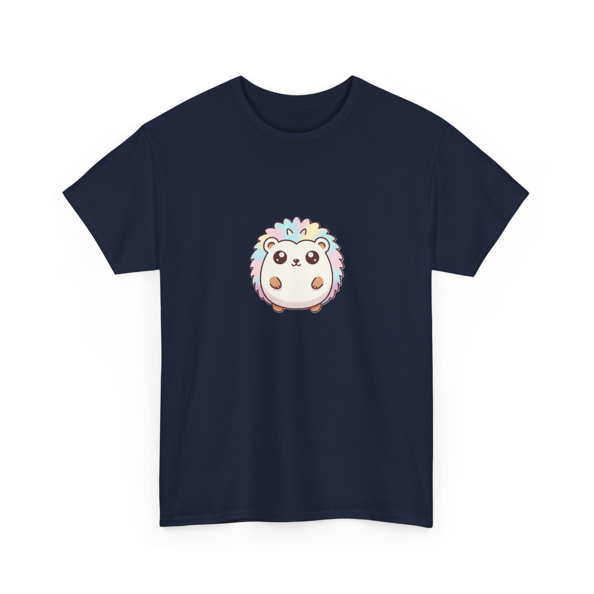 Cute Rainbow Hedgehog T-Shirt — Kawaii Animal Graphic Tee - Adult