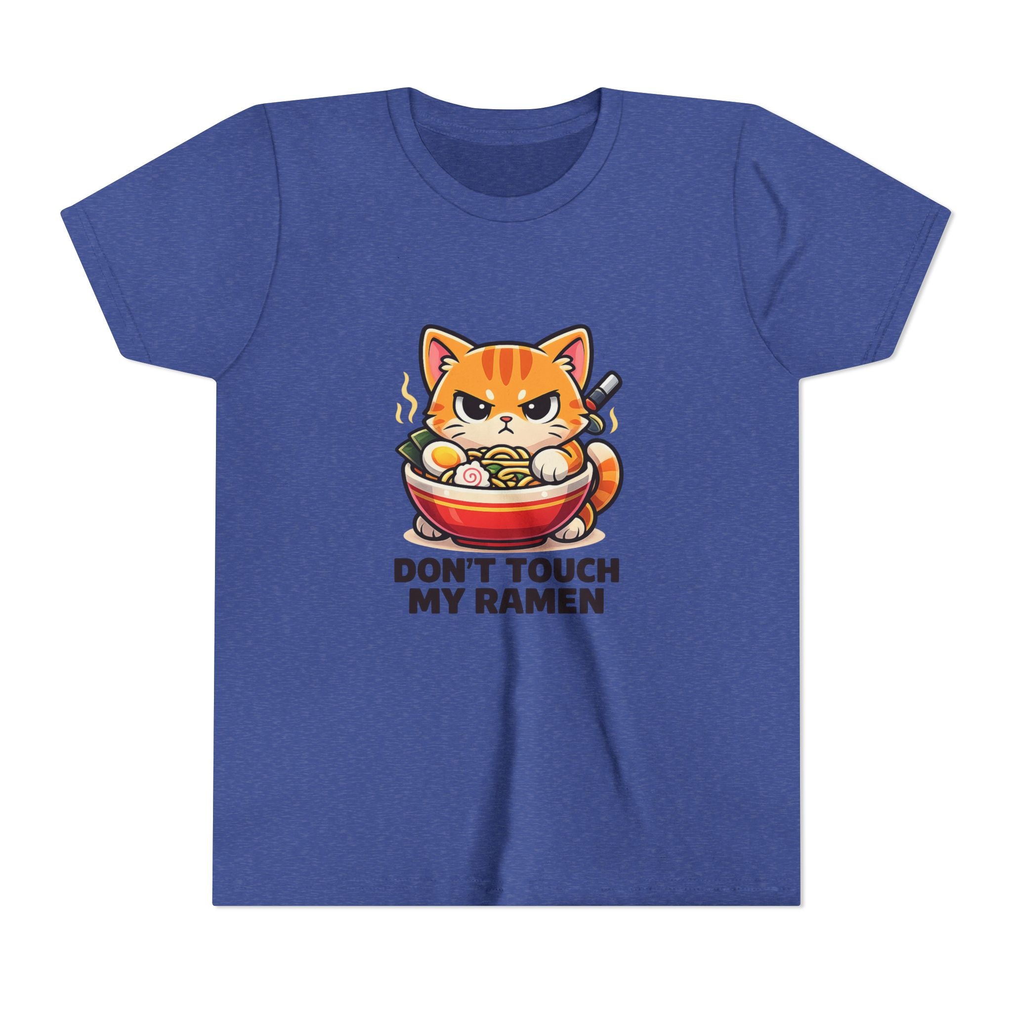 Youth Tee - “Don't Touch My Ramen” Cute Cat Ramen Bowl Shirt