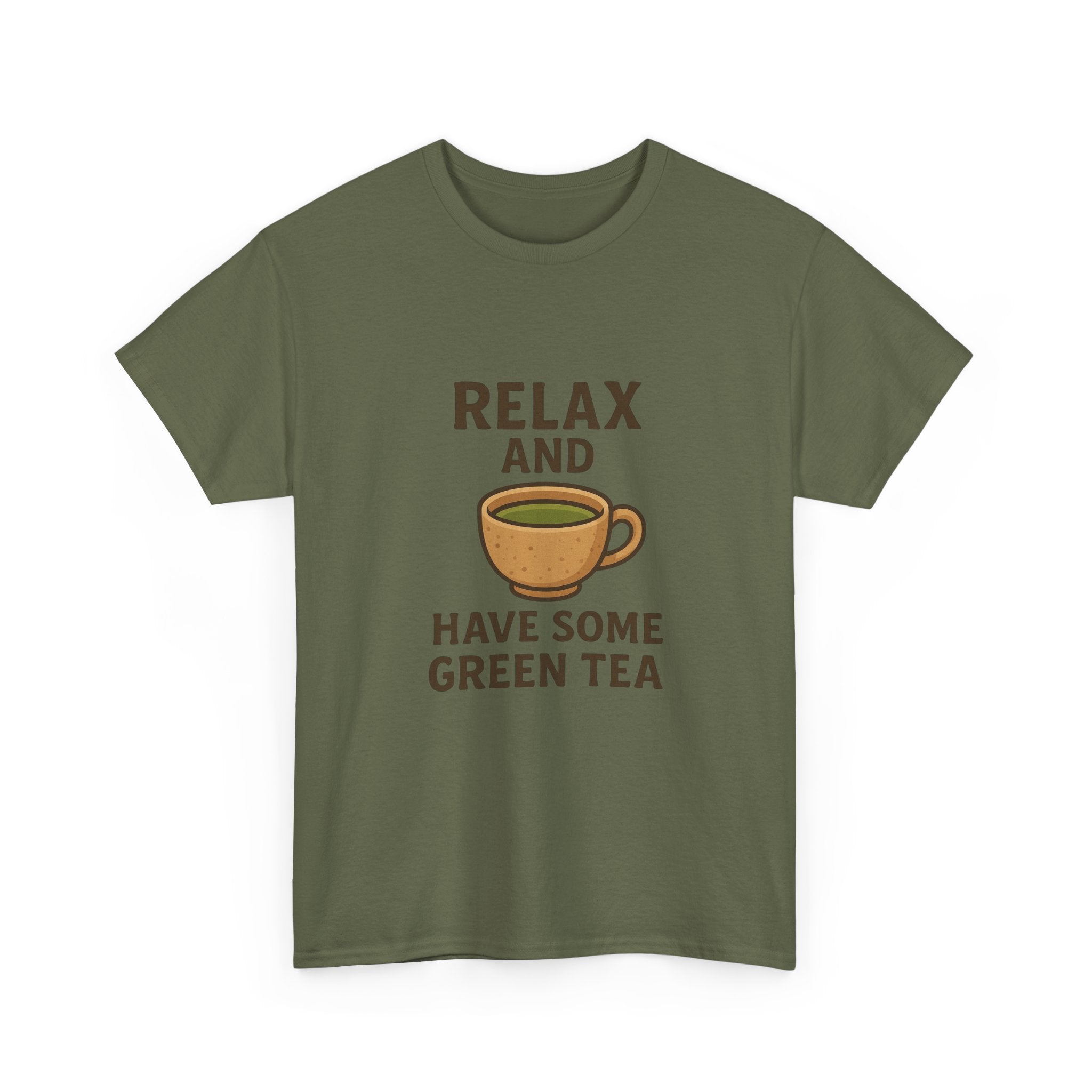 Relax and Have Some Green Tea Tee — Cute Tea Mug Graphic T-Shirt - Adult