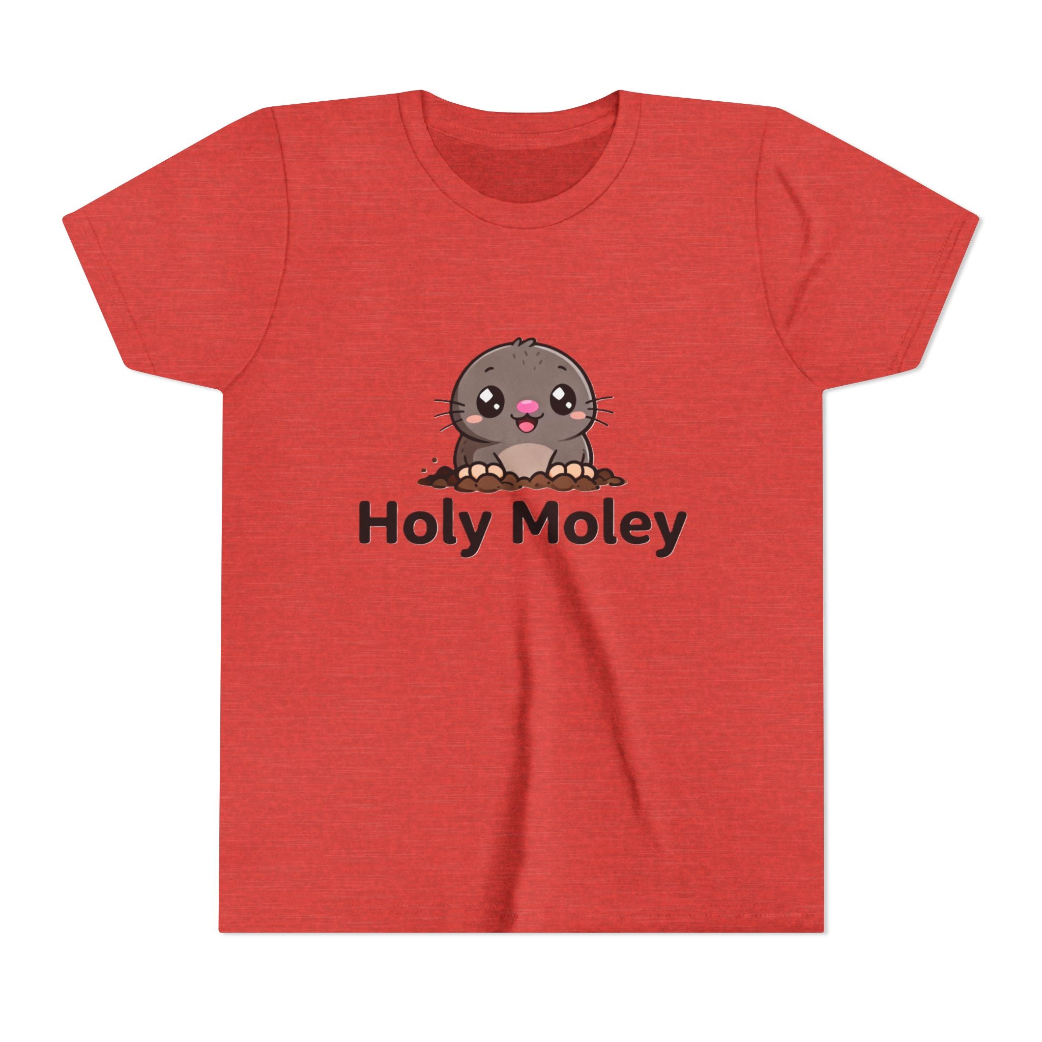 Youth Tee — Cute 'Holy Moley' Mole Kids T‑Shirt (Playful Animal Pun)