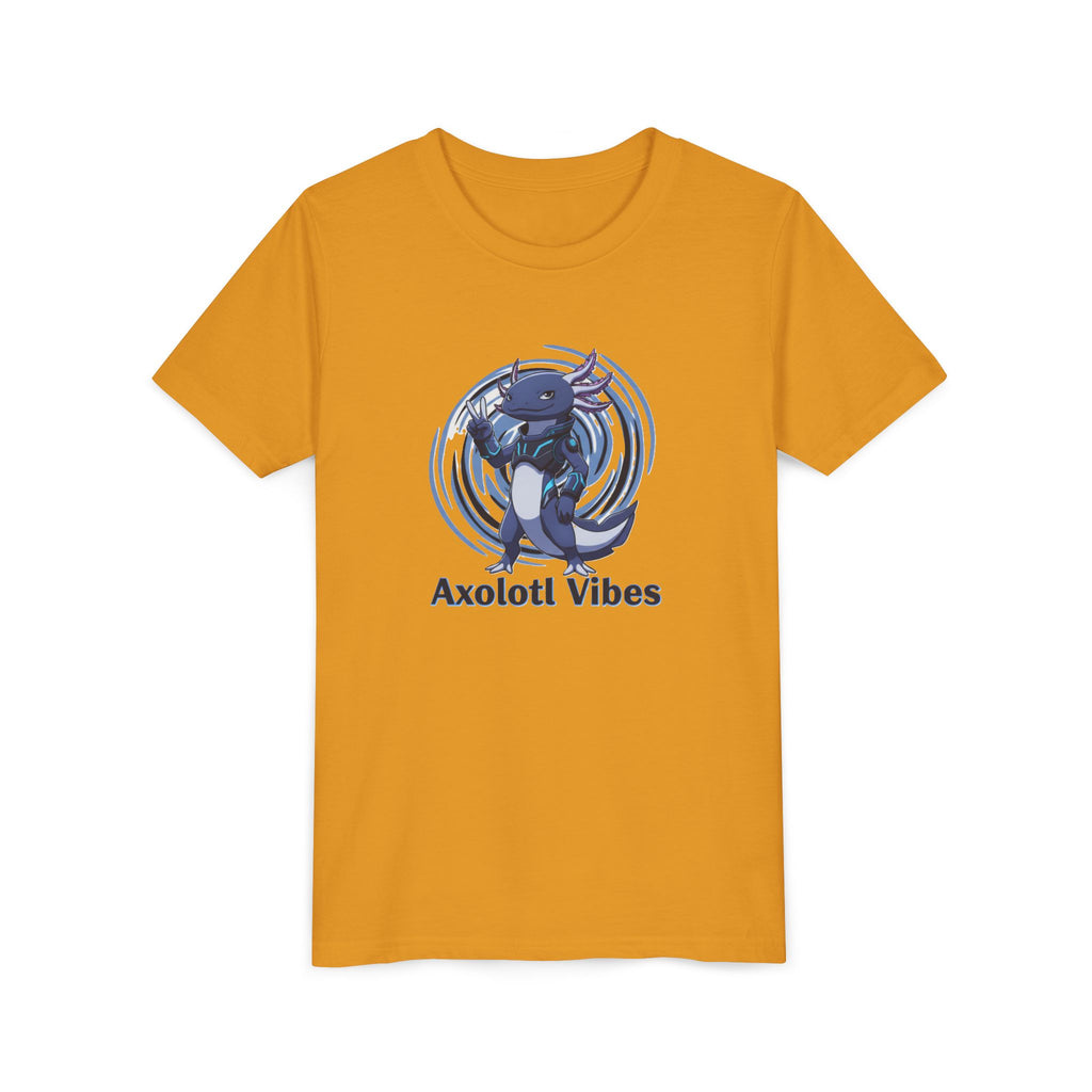 Youth Tee - 'Axolotl Vibes' Cute Axolotl Salamander Graphic Shirt - Kids