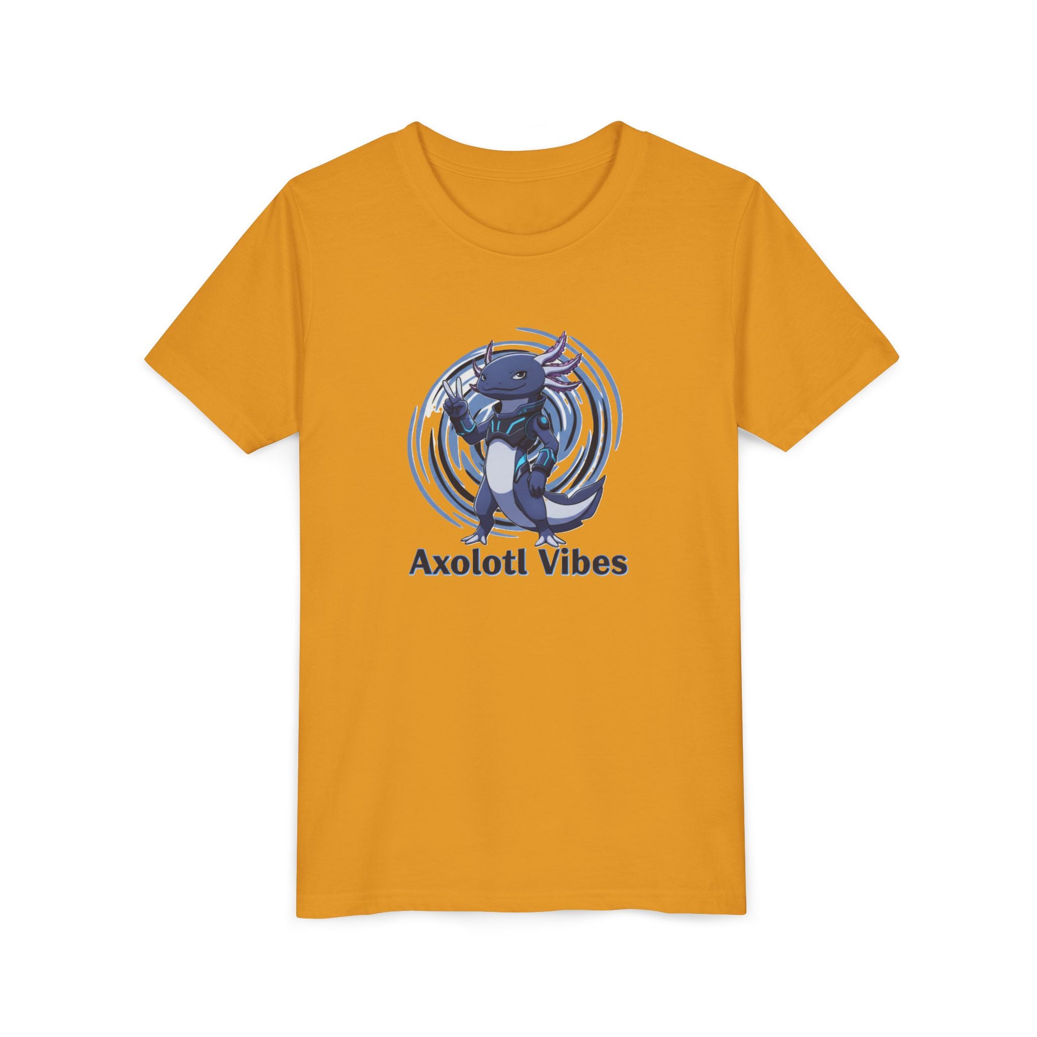 Youth Tee - 'Axolotl Vibes' Cute Axolotl Salamander Graphic Shirt - Kids