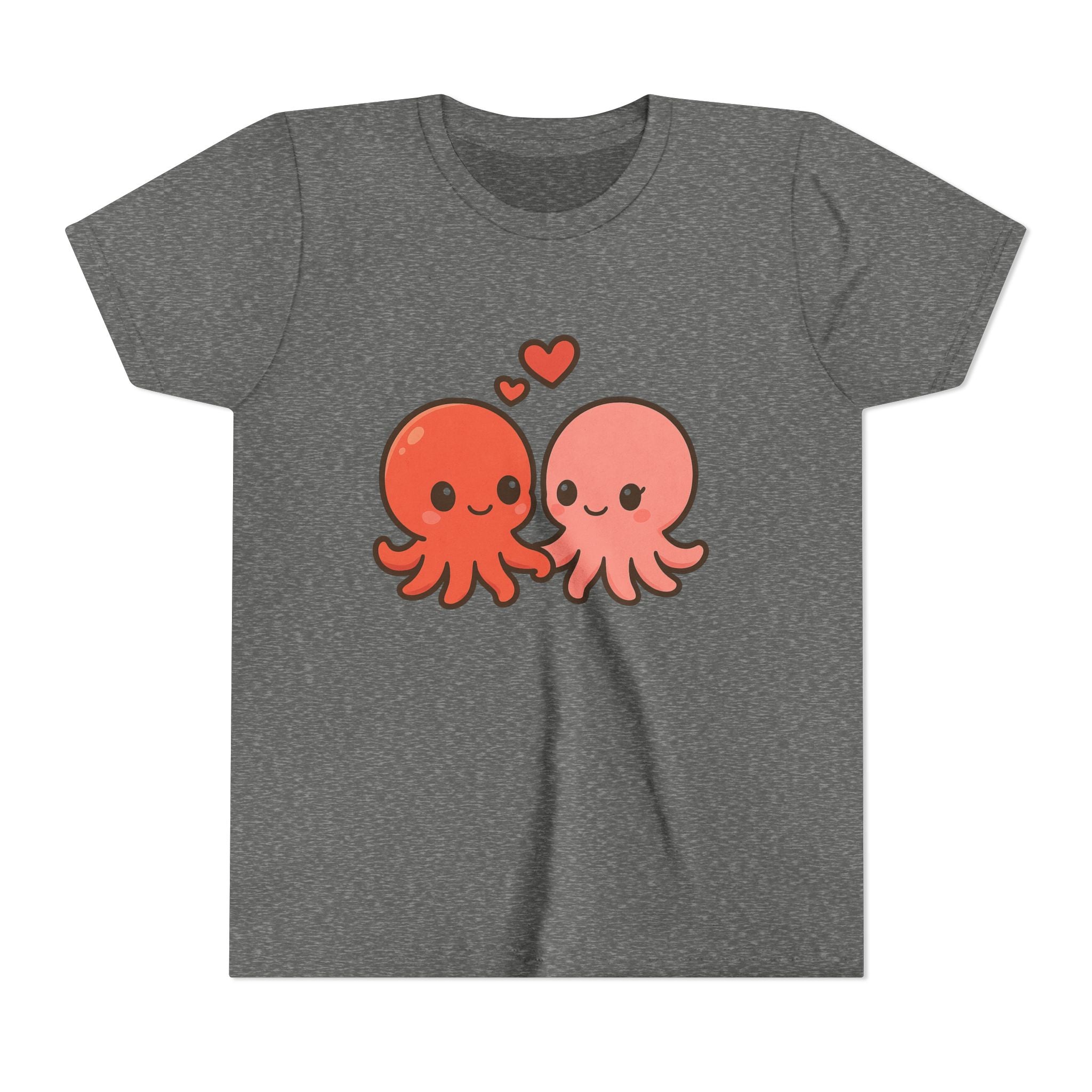 Cute Octopus Kids Tee – Kawaii Loving Octopus Graphic Youth T-Shirt