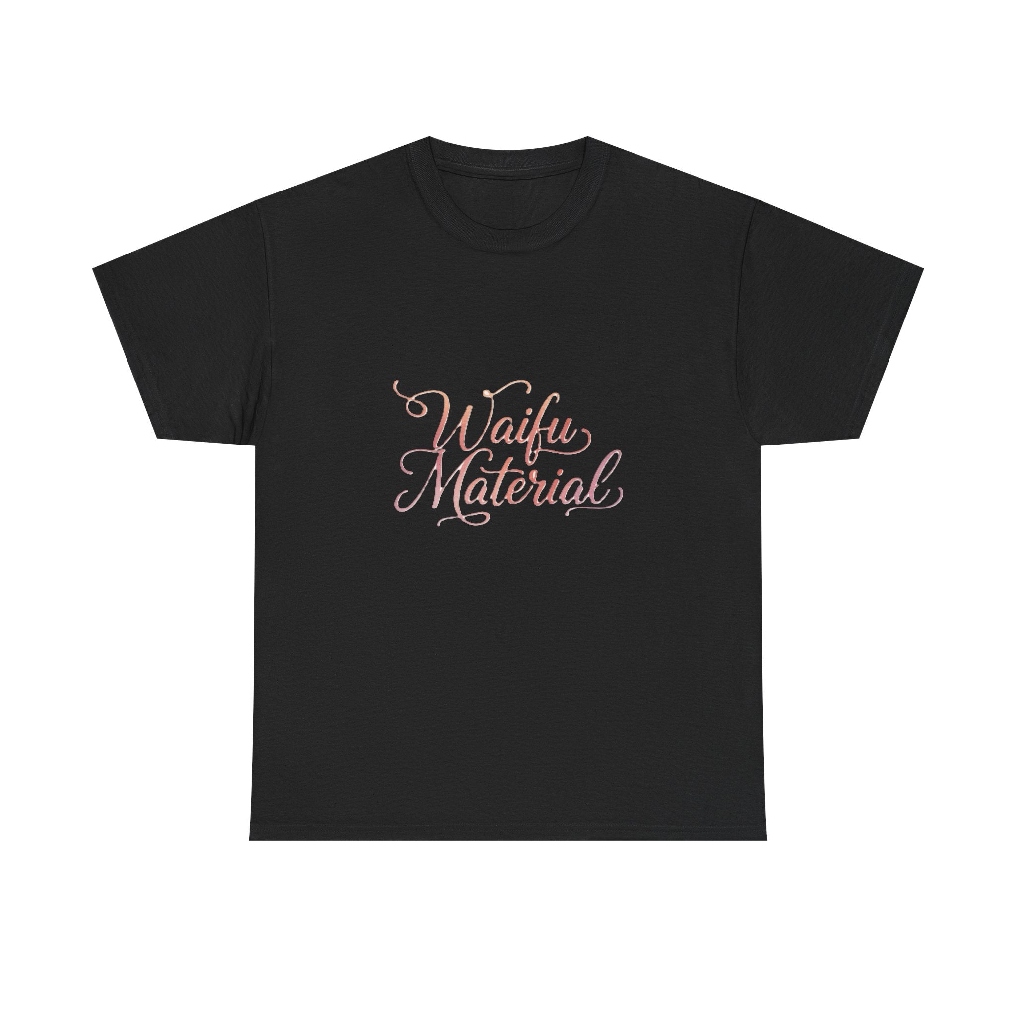 Waifu Material T-Shirt — Cute Pastel Script Anime Fan Tee - Adult