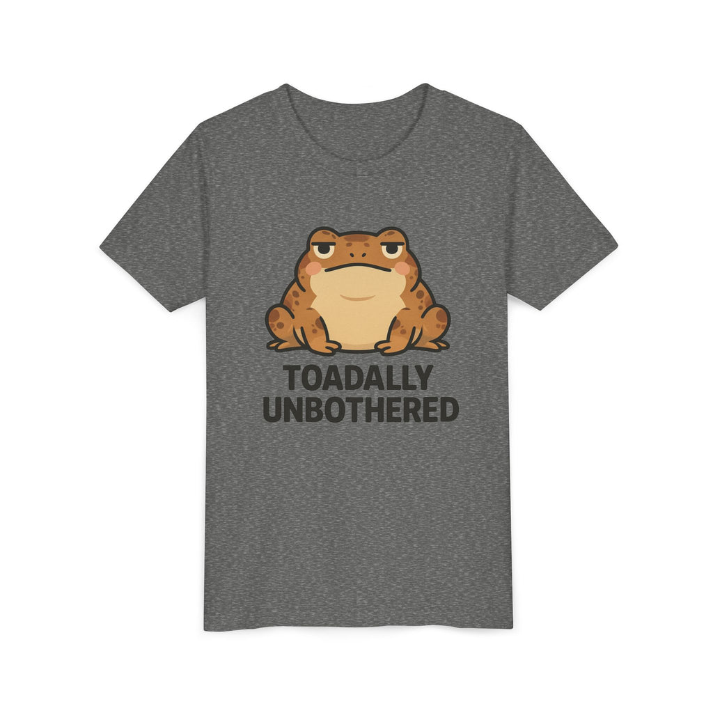 Youth Tee — 'Toadally Unbothered' Cute Frog Graphic Shirt for Kids