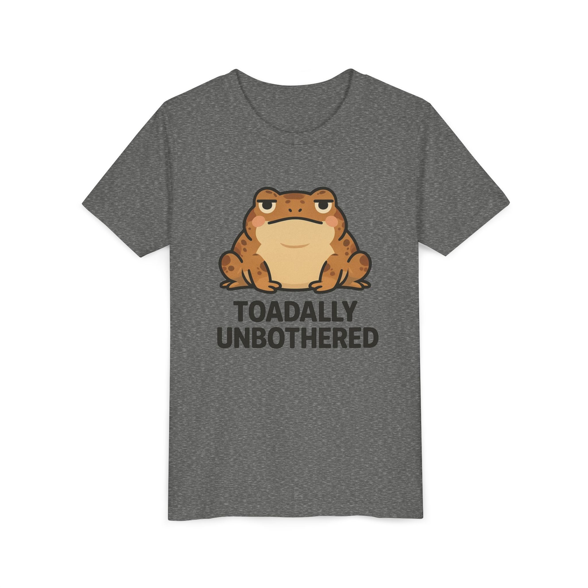 Youth Tee — 'Toadally Unbothered' Cute Frog Graphic Shirt for Kids