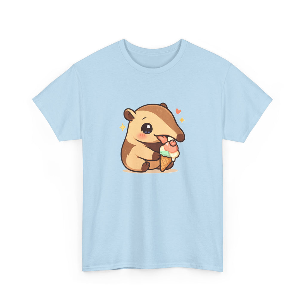 Cute Anteater Eating Ice Cream T-Shirt — Kawaii Animal Tee - Adult