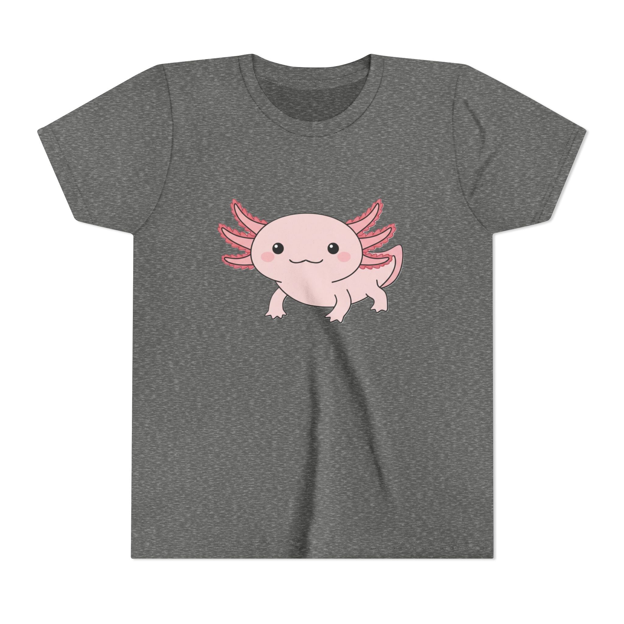 Axolotl Kids Tee – Cute Pink Axolotl Youth Short Sleeve Shirt