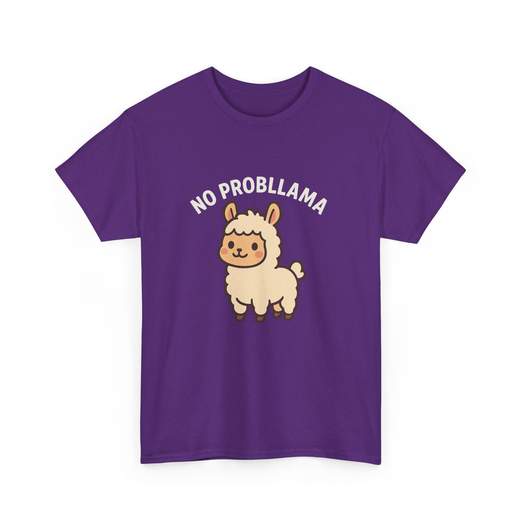 T‑Shirt — Cute “No Probllama” Llama Graphic Tee - Adult