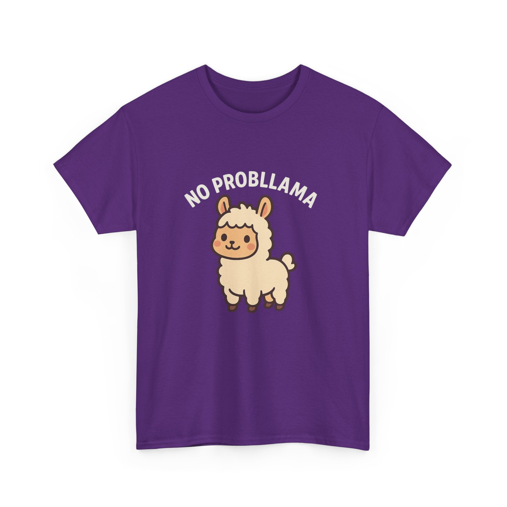 T‑Shirt — Cute “No Probllama” Llama Graphic Tee - Adult