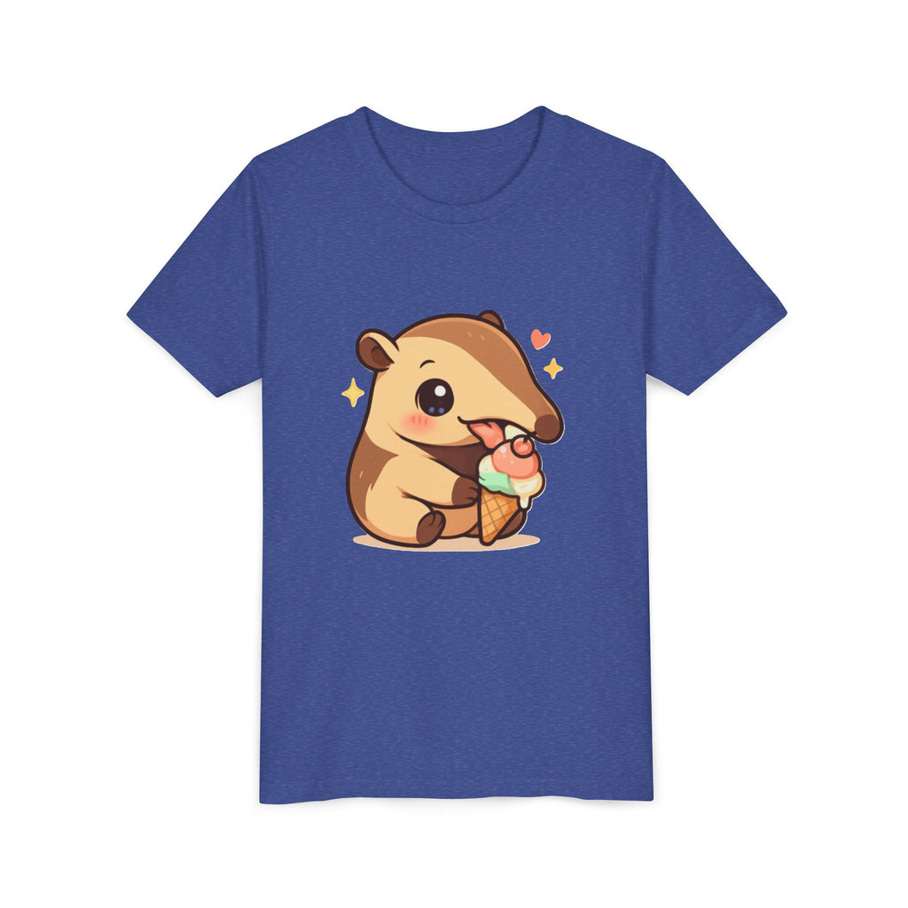 Cute Anteater Kids Tee – Kawaii Anteater Eating Ice Cream T-Shirt for Toddlers & Children