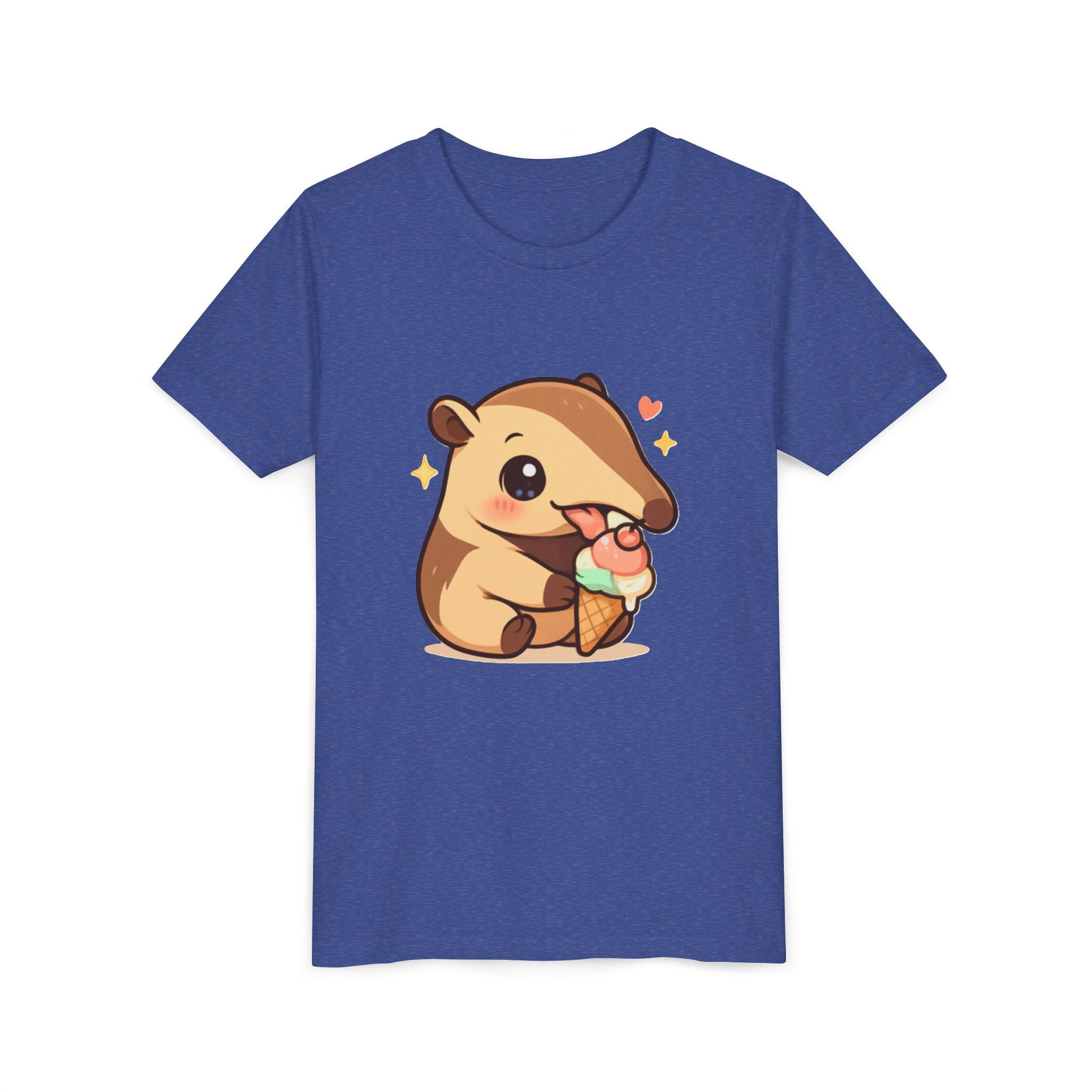 Cute Anteater Kids Tee – Kawaii Anteater Eating Ice Cream T-Shirt for Toddlers & Children