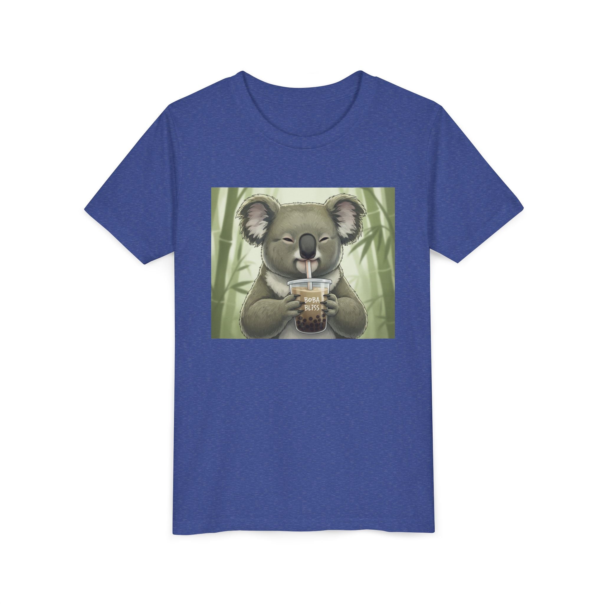 Kids Koala Boba Tea Time T‑Shirt — Cute Koala Drinking Bubble Tea Youth Tee - Kids