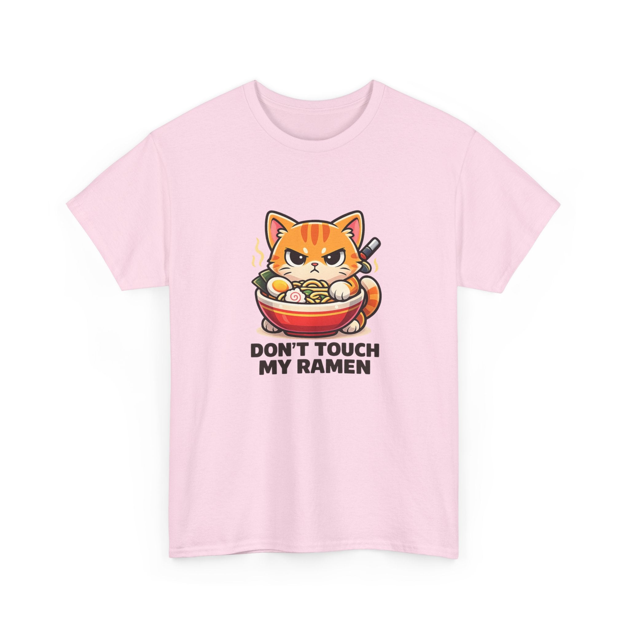 Don't Touch My Ramen T-Shirt — Cute Cat in Ramen Bowl Graphic Tee - Adult