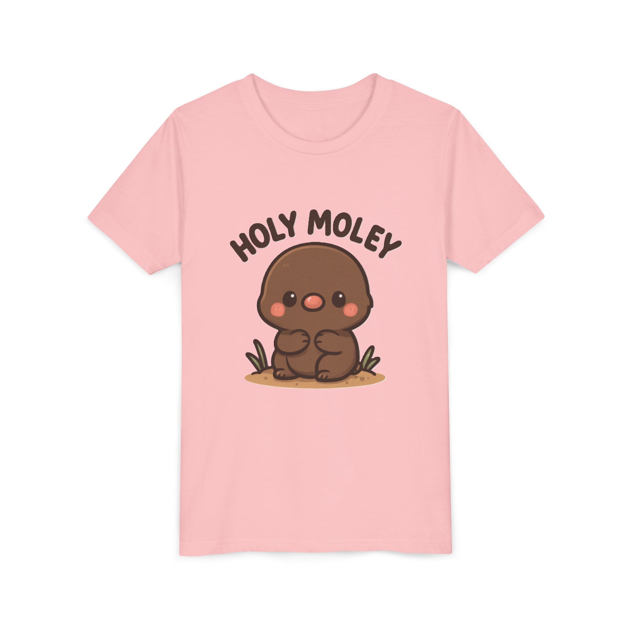 Holy Moley Kids Tee — Cute Cartoon Mole Youth Short Sleeve Shirt
