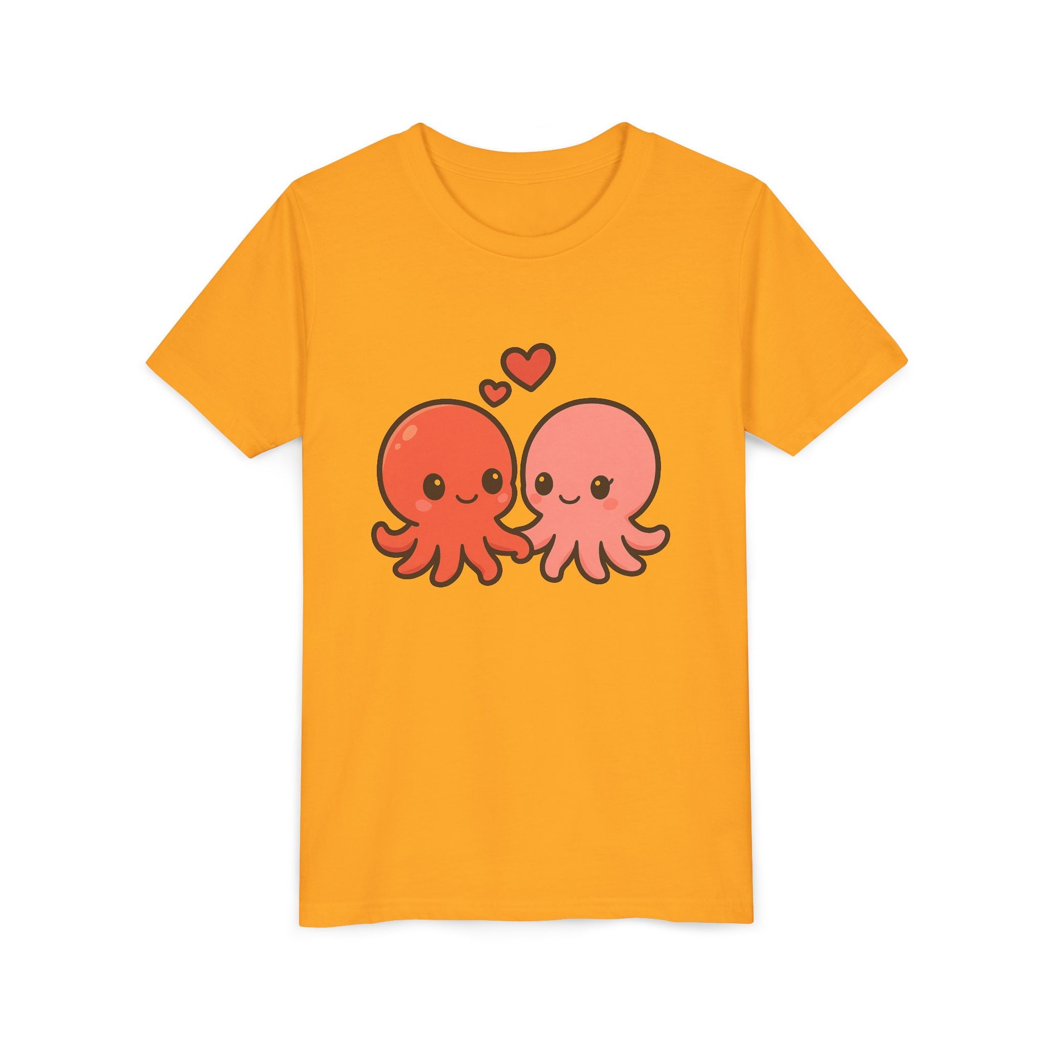 Cute Octopus Kids Tee – Kawaii Loving Octopus Graphic Youth T-Shirt