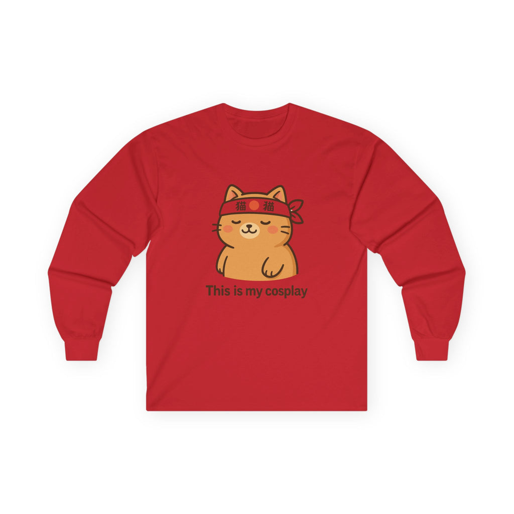 Cute Cat 'This Is My Cosplay' Long Sleeve Tee - Adult