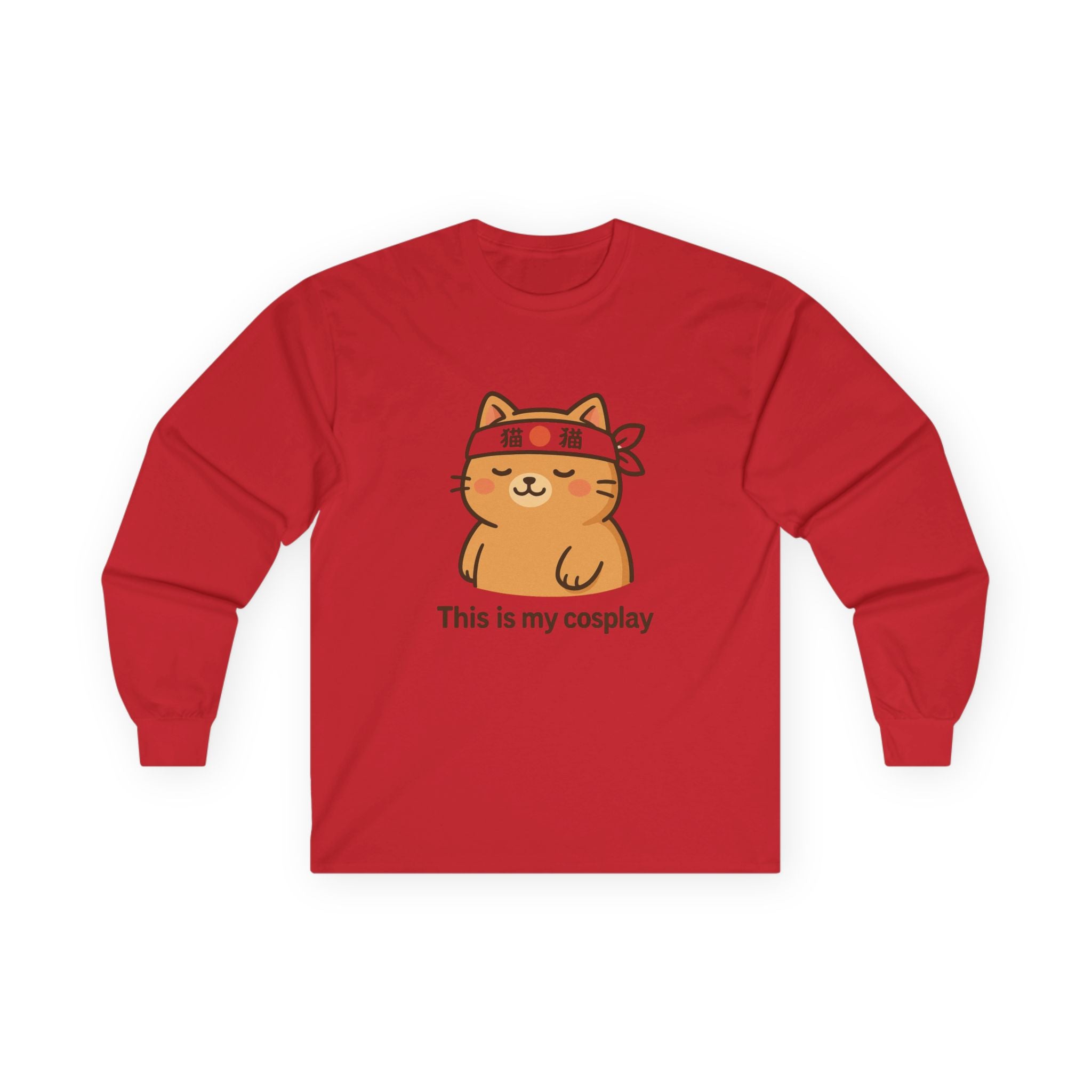 Cute Cat 'This Is My Cosplay' Long Sleeve Tee - Adult