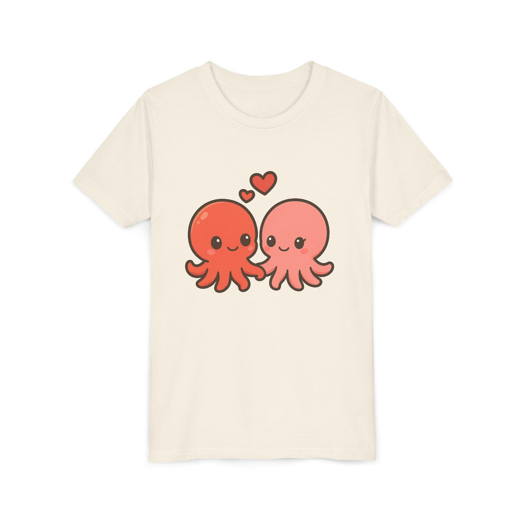 Cute Octopus Kids Tee – Kawaii Loving Octopus Graphic Youth T-Shirt