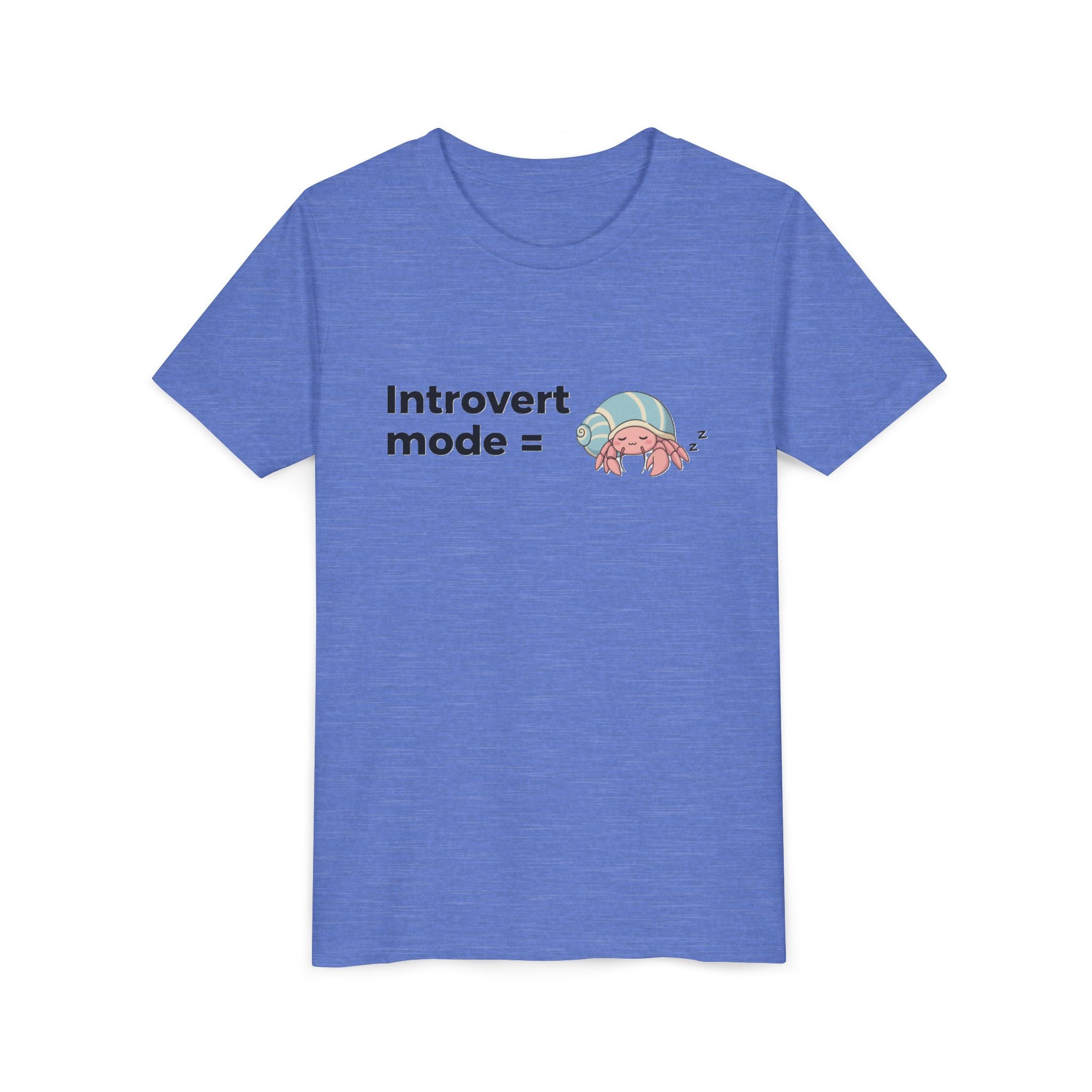 Youth Tee — "Introvert Mode" Cute Shell Crab Graphic Kid's T-Shirt