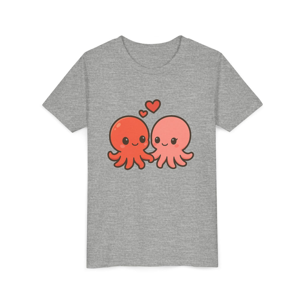 Cute Octopus Kids Tee – Kawaii Loving Octopus Graphic Youth T-Shirt
