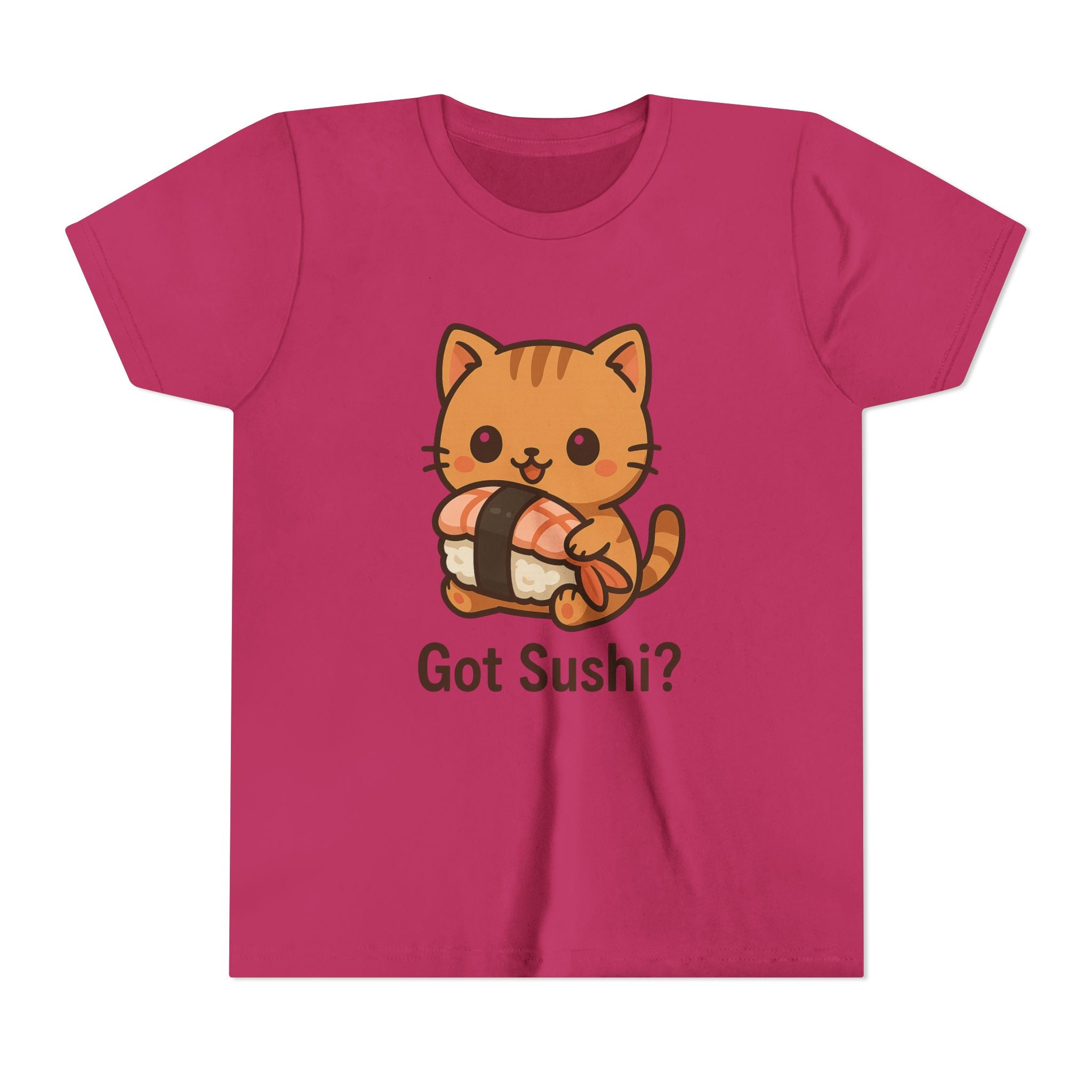 Kids 'Got Sushi?' Cute Cat Sushi Graphic Tee — Youth Short Sleeve Shirt
