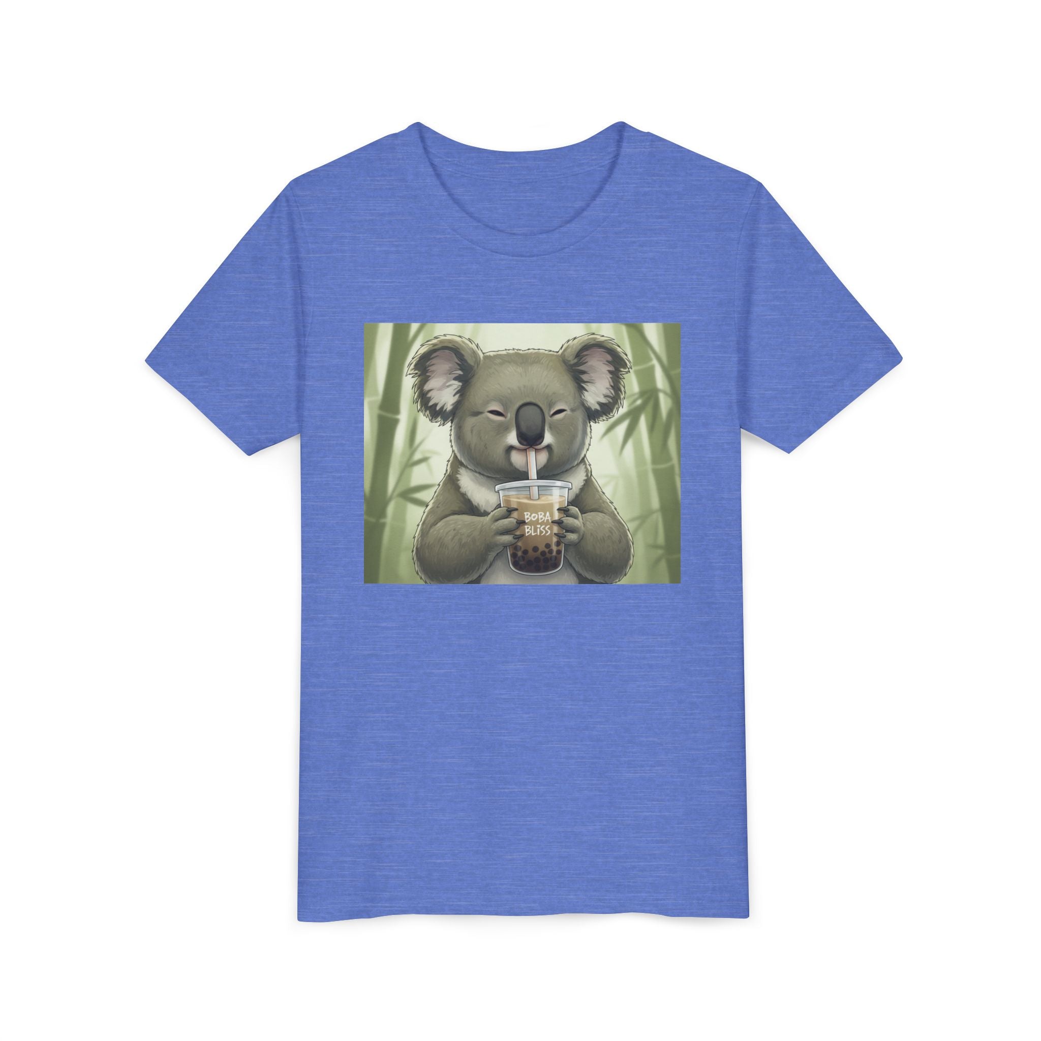 Kids Koala Boba Tea Time T‑Shirt — Cute Koala Drinking Bubble Tea Youth Tee - Kids