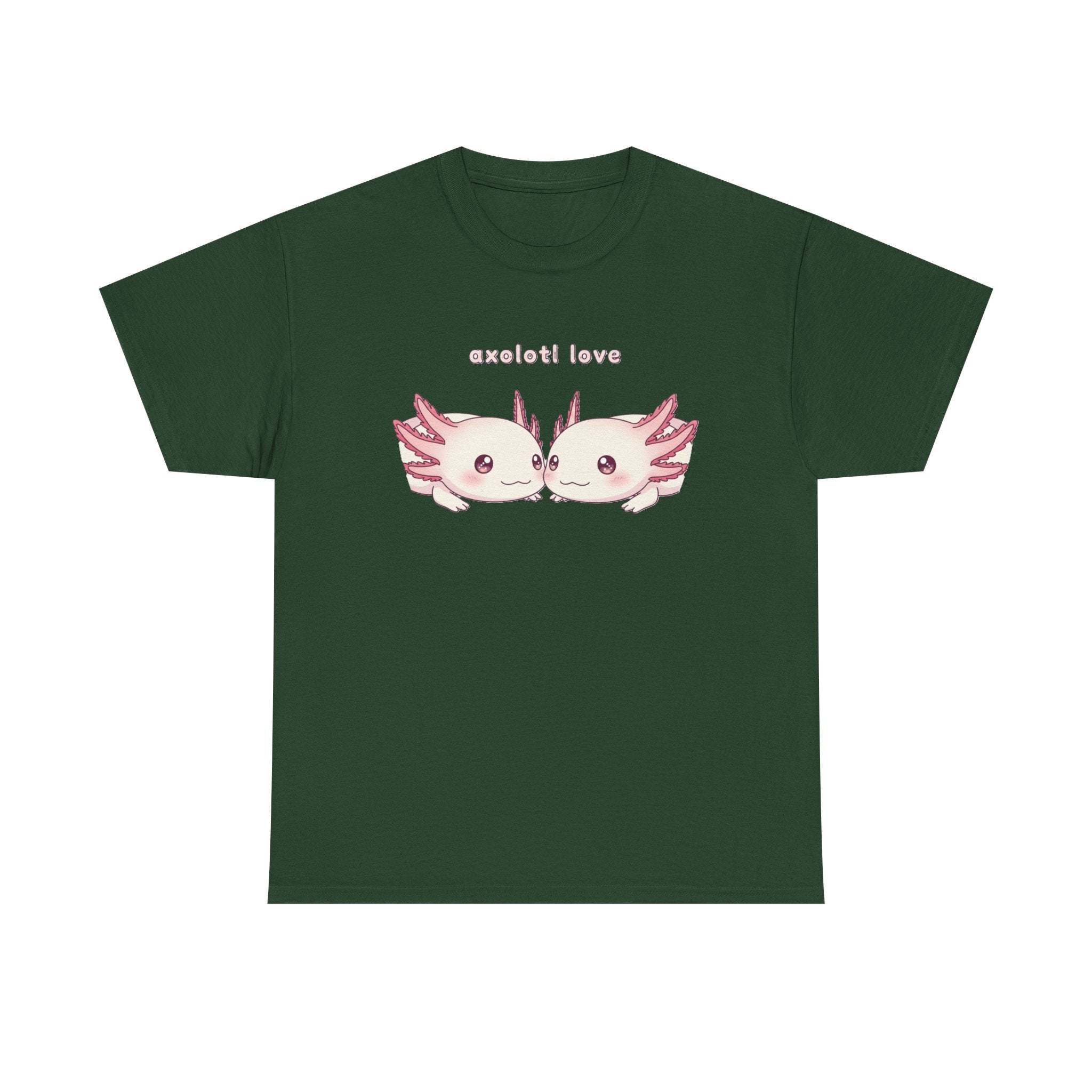Axolotl Love T-Shirt — Cute Kissing Axolotls Graphic Tee - Adult