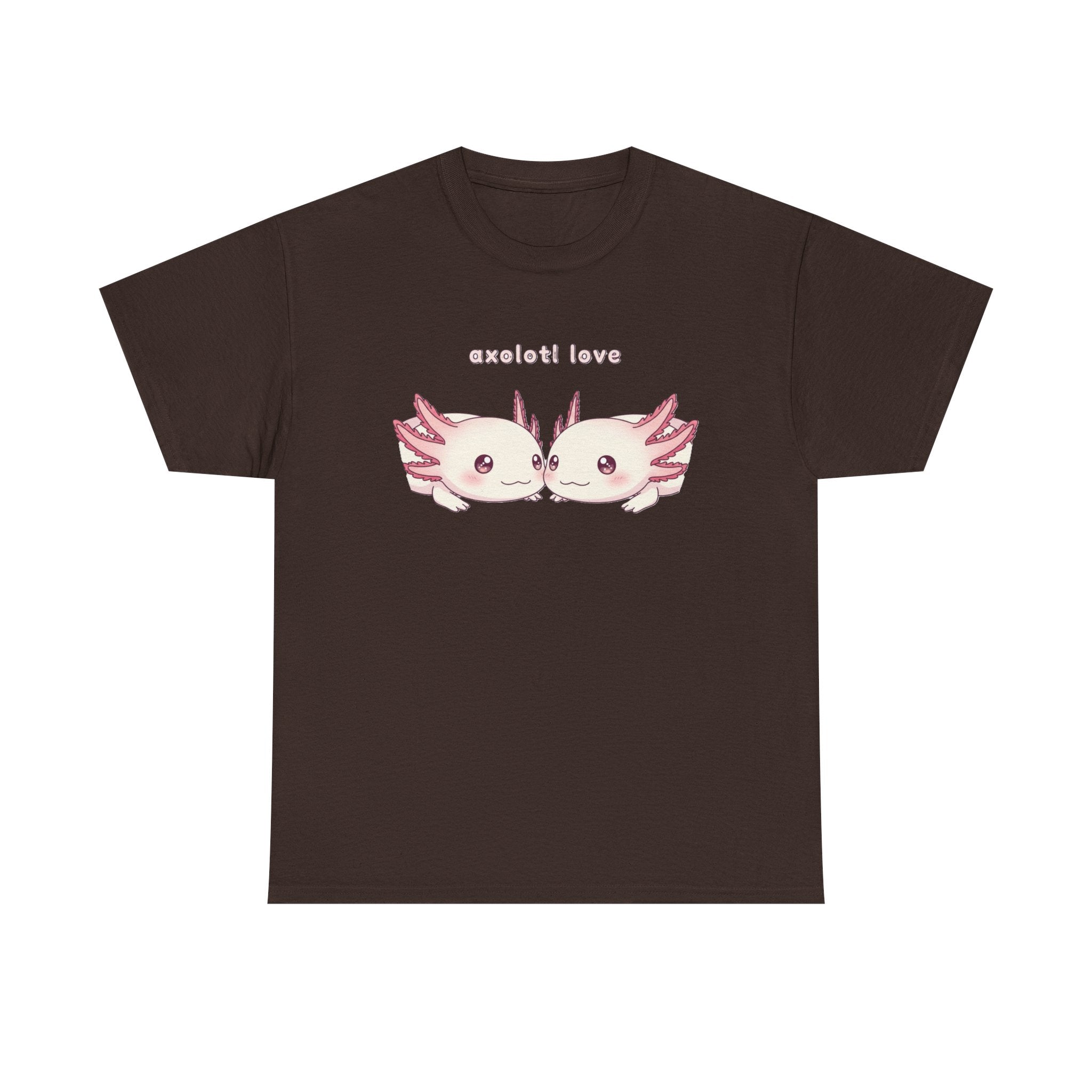 Axolotl Love T-Shirt — Cute Kissing Axolotls Graphic Tee - Adult