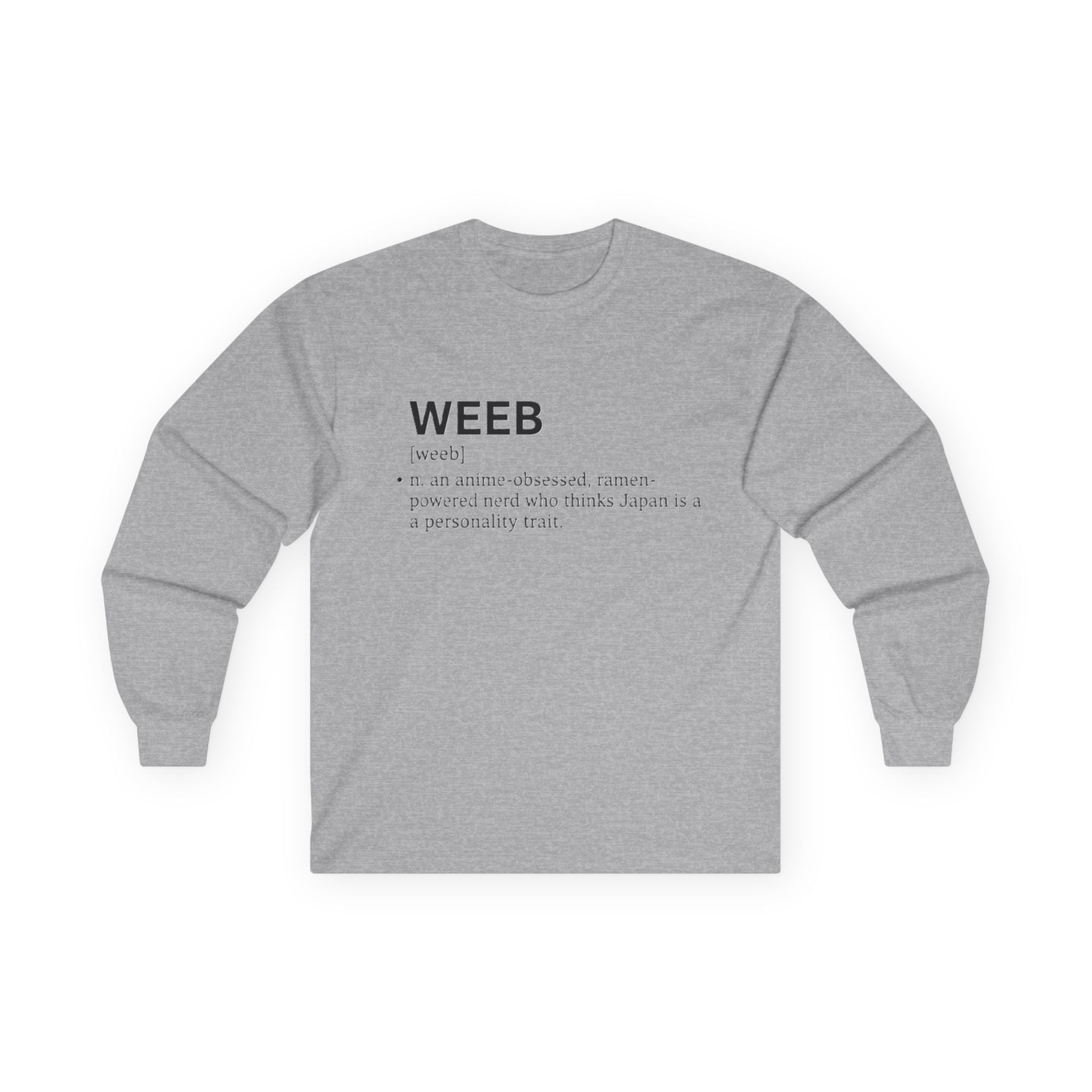 Weeb Definition Long Sleeve Tee — Anime Fan Shirt - Adult