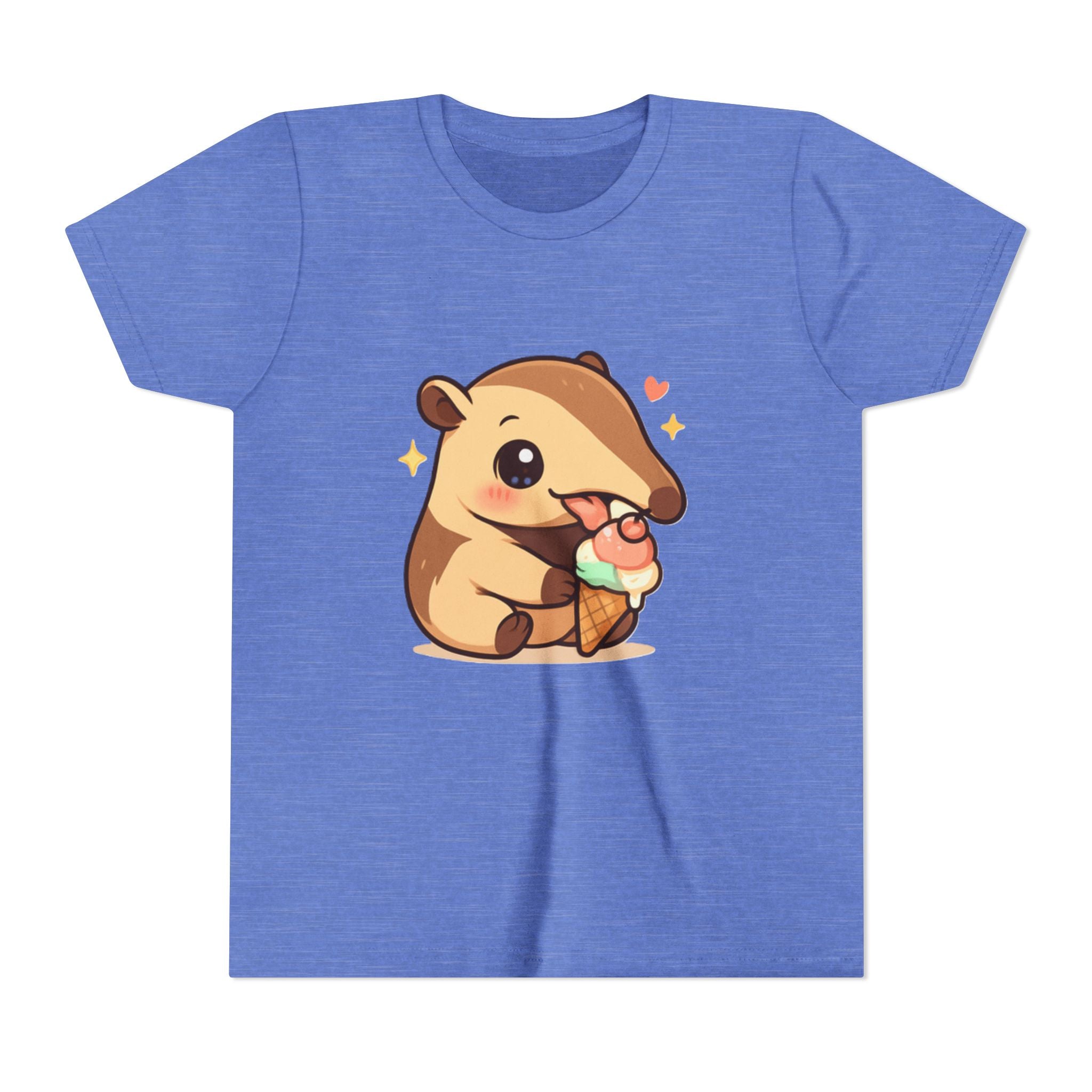Cute Anteater Kids Tee – Kawaii Anteater Eating Ice Cream T-Shirt for Toddlers & Children