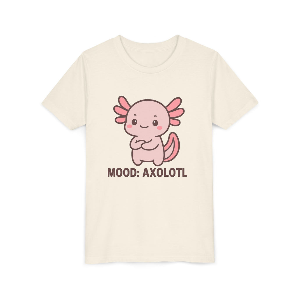 Youth Tee - "Mood: Axolotl" Cute Pink Axolotl Kids T-Shirt